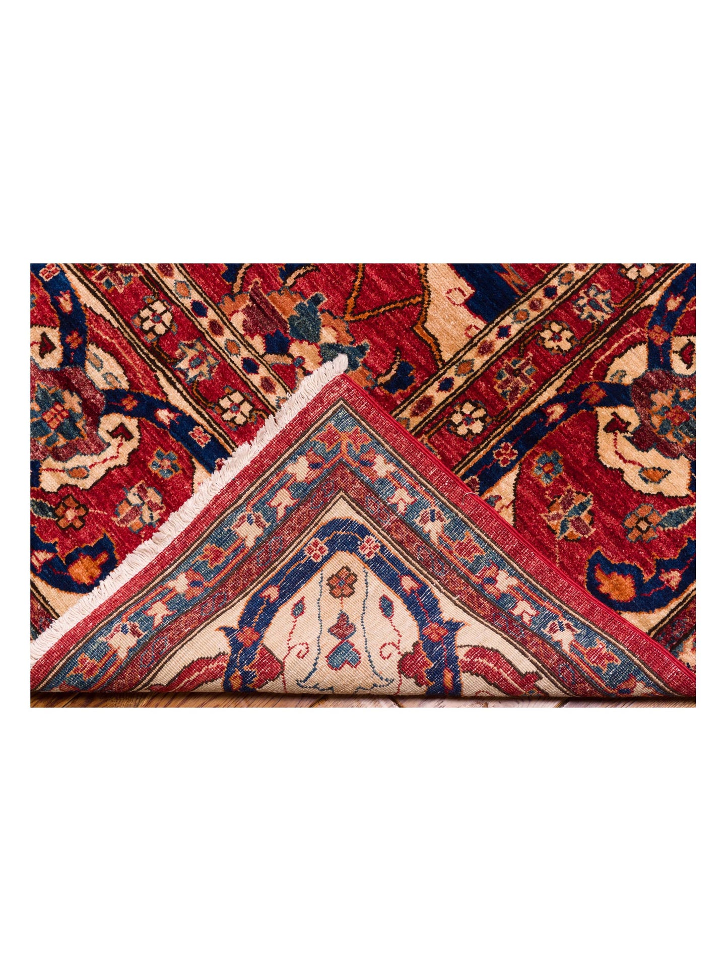 Antique Loom 127670 Red Ivory 11x17.9 Hand Knotted Rug