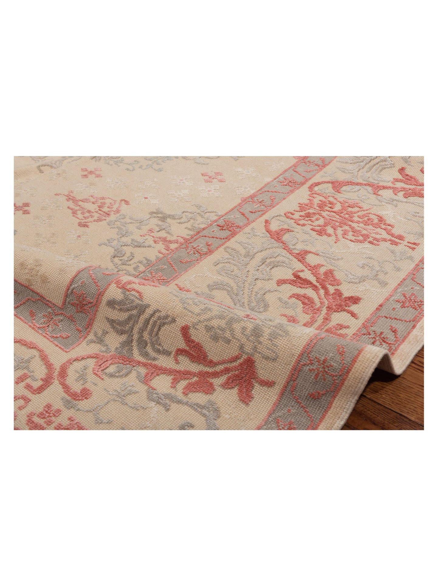 Antique Loom 104552 Ivory Ivory 6.3x9.6 Hand Knotted Rug