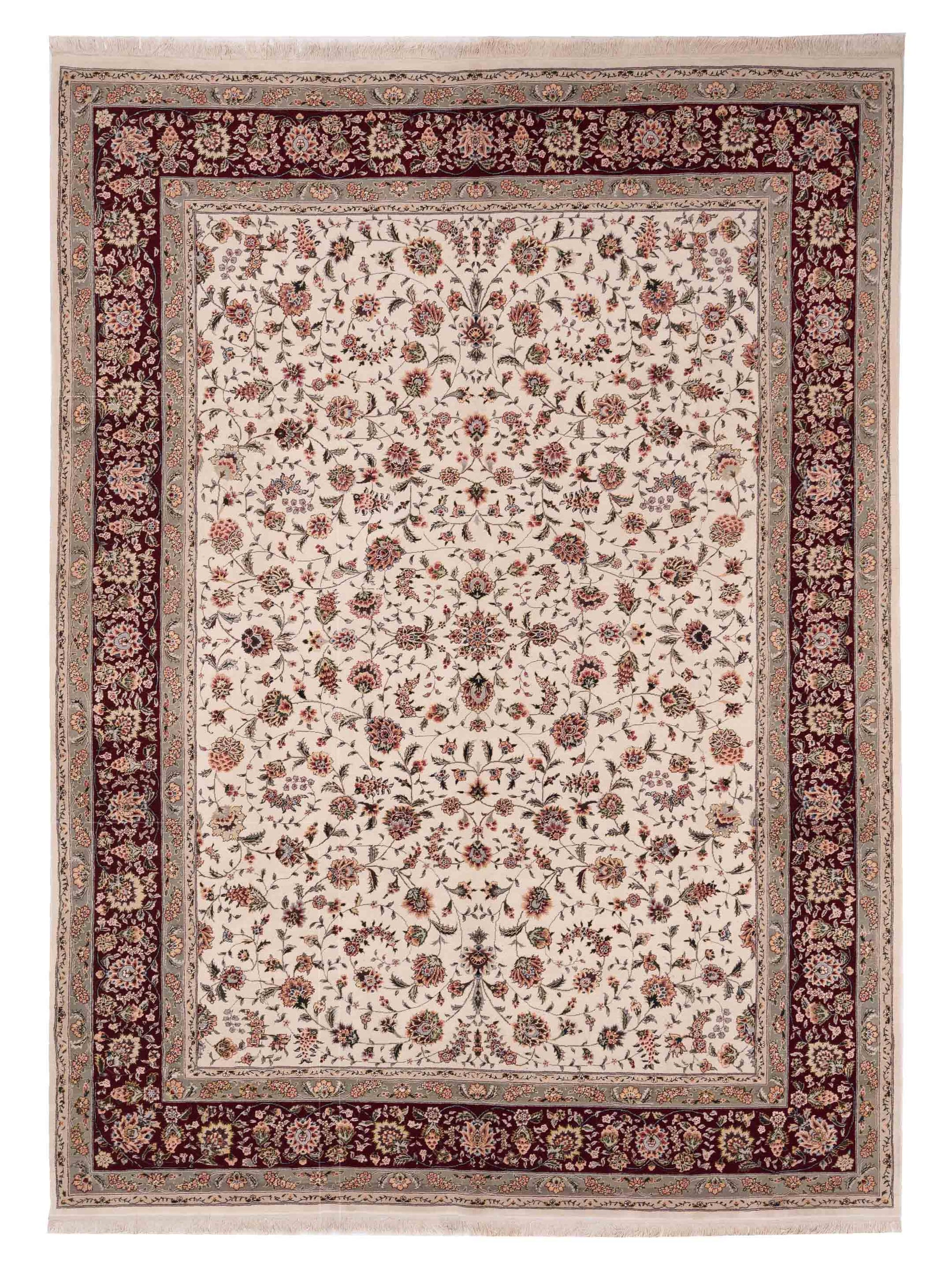 Pasha Magnolia  Ivory Red Traditional