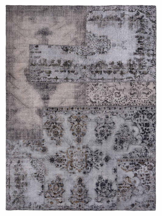 Pasha Turkish Vestige Patchwork  Gray  Contemporary