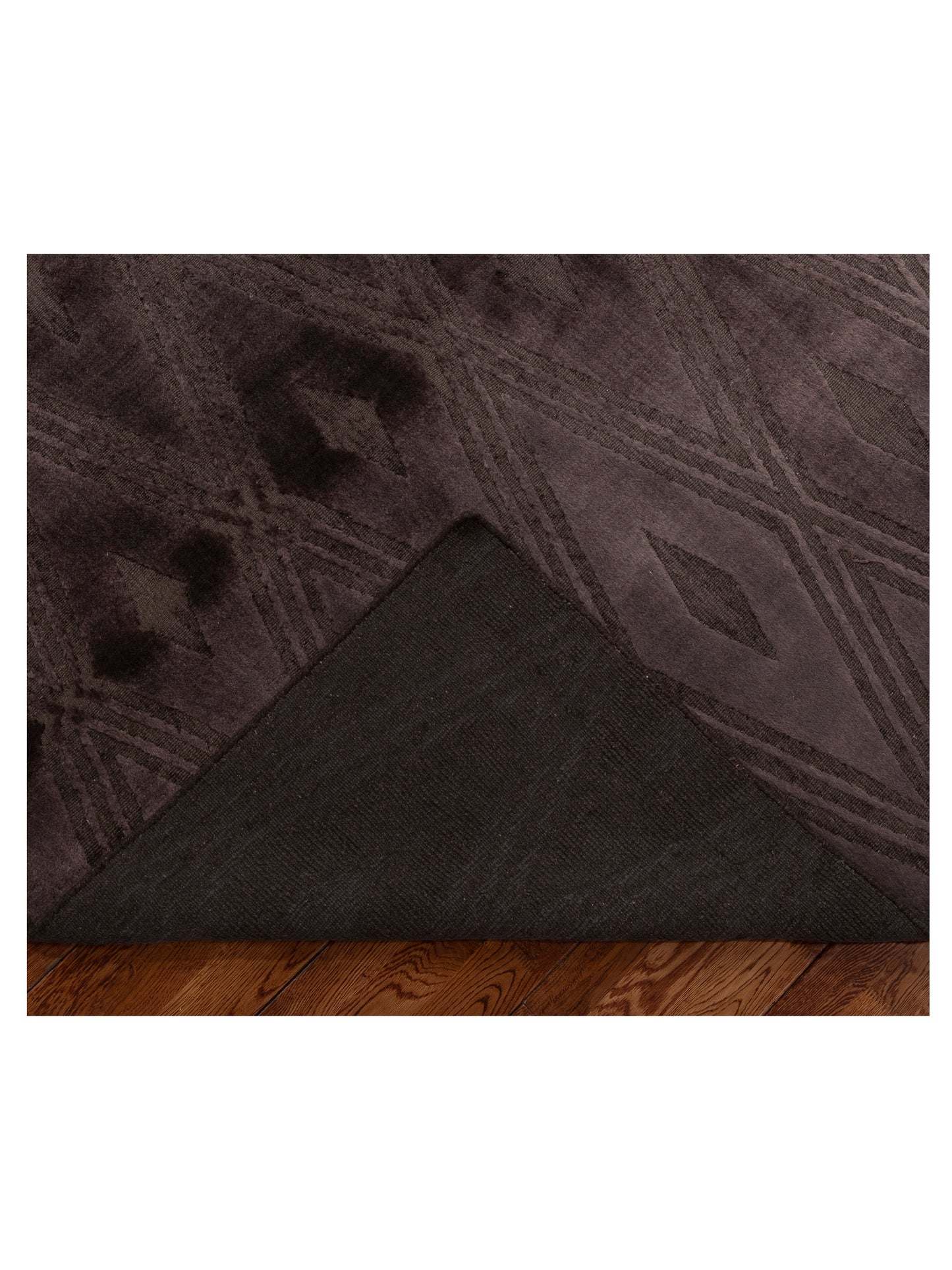 Himalayan 120380 Dark Brown 8x10 Hand Knotted Rug
