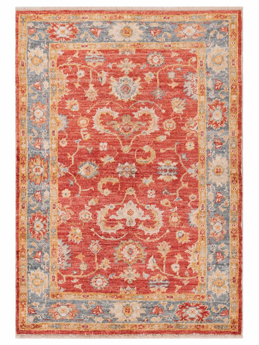 Anadol Angora Oushak  Red Blue Traditional