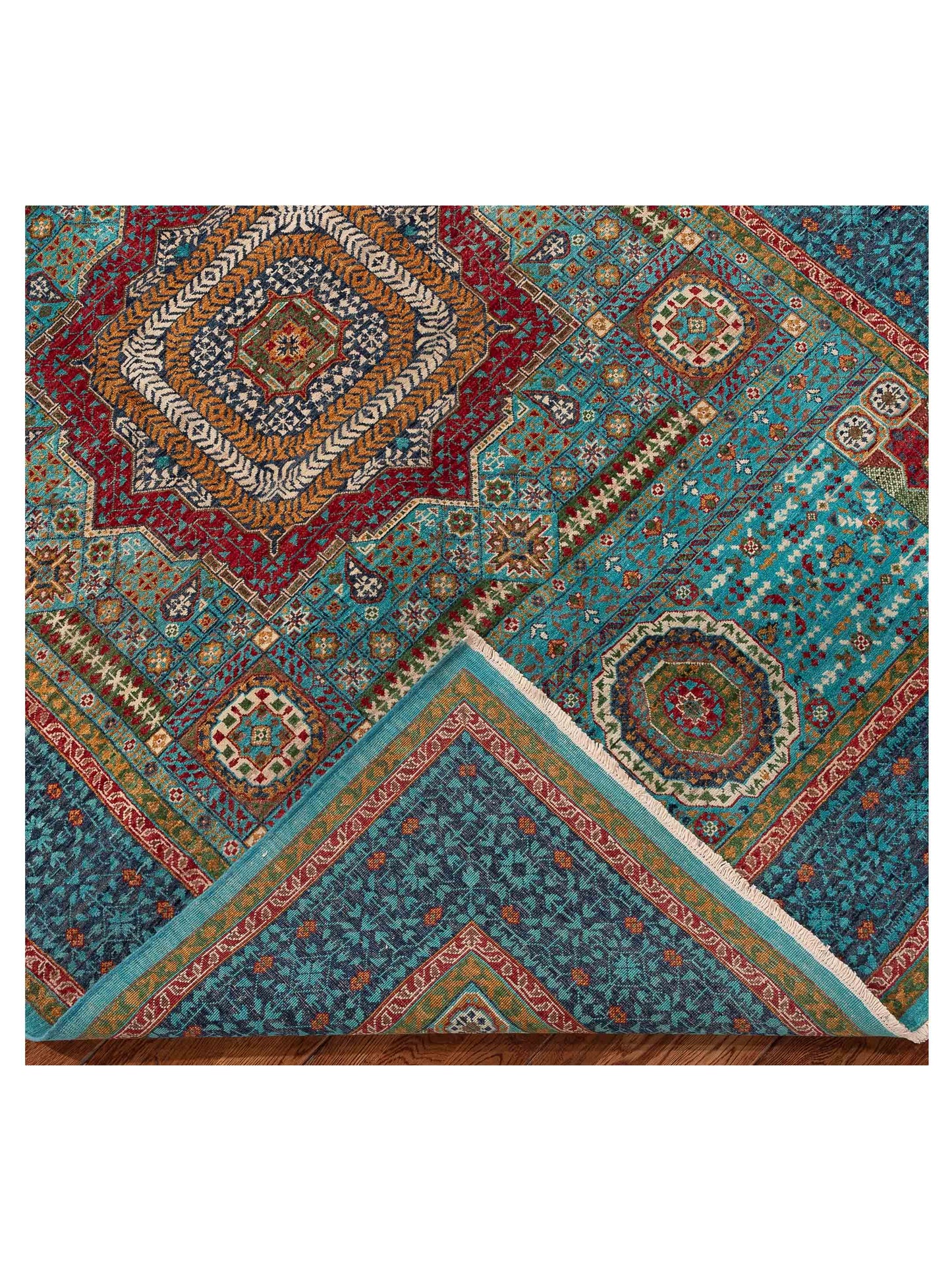 Artisan Mamluk 154726 Blue Black 5.11x8 Hand Knotted Rug