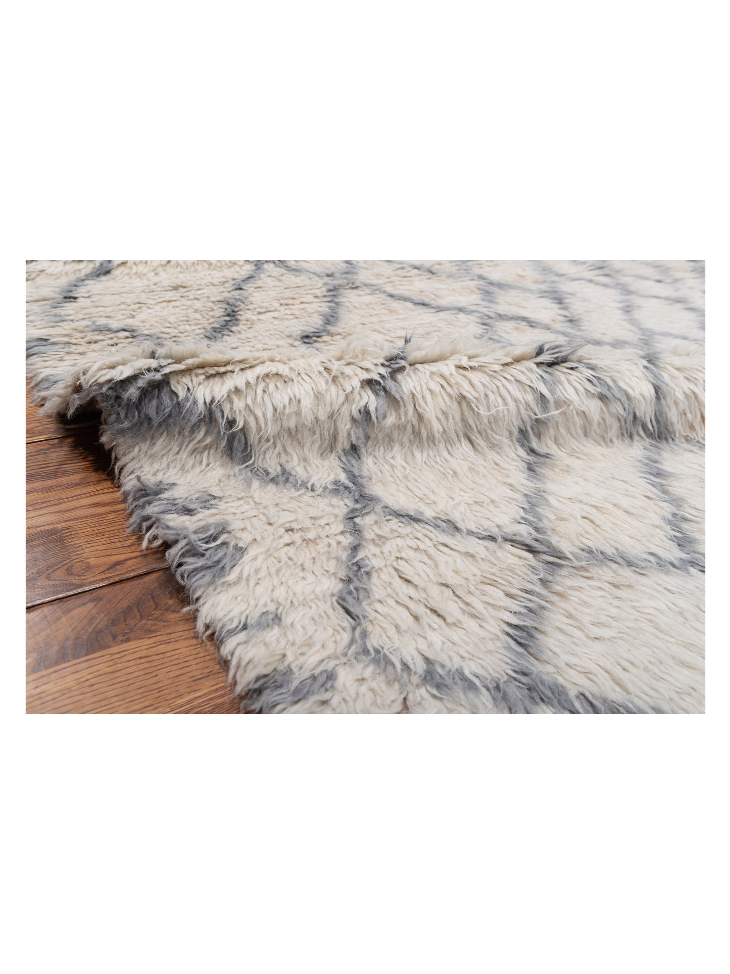 Berber Aspendos Ivory Gray 8.5x10.1 Hand Knotted Rug