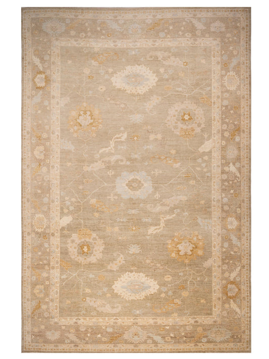 Anadol Angora Oushak  Green Brown Traditional