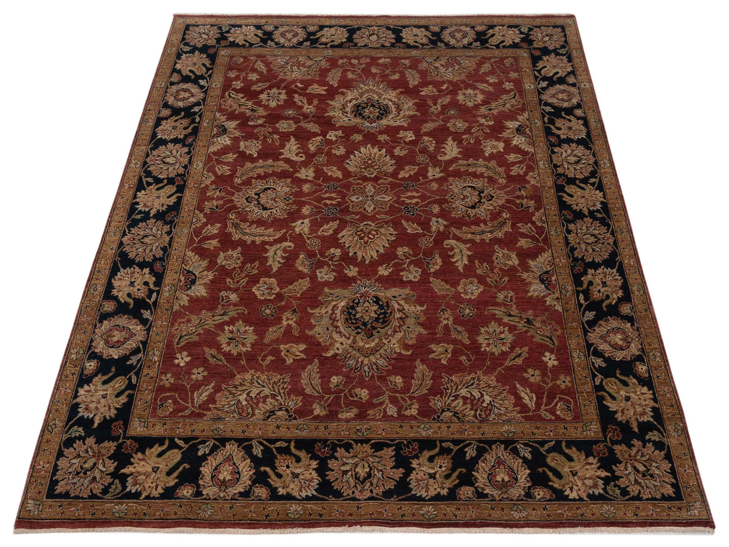 Crown 146924 Red Navy 8x10 Hand Knotted Rug