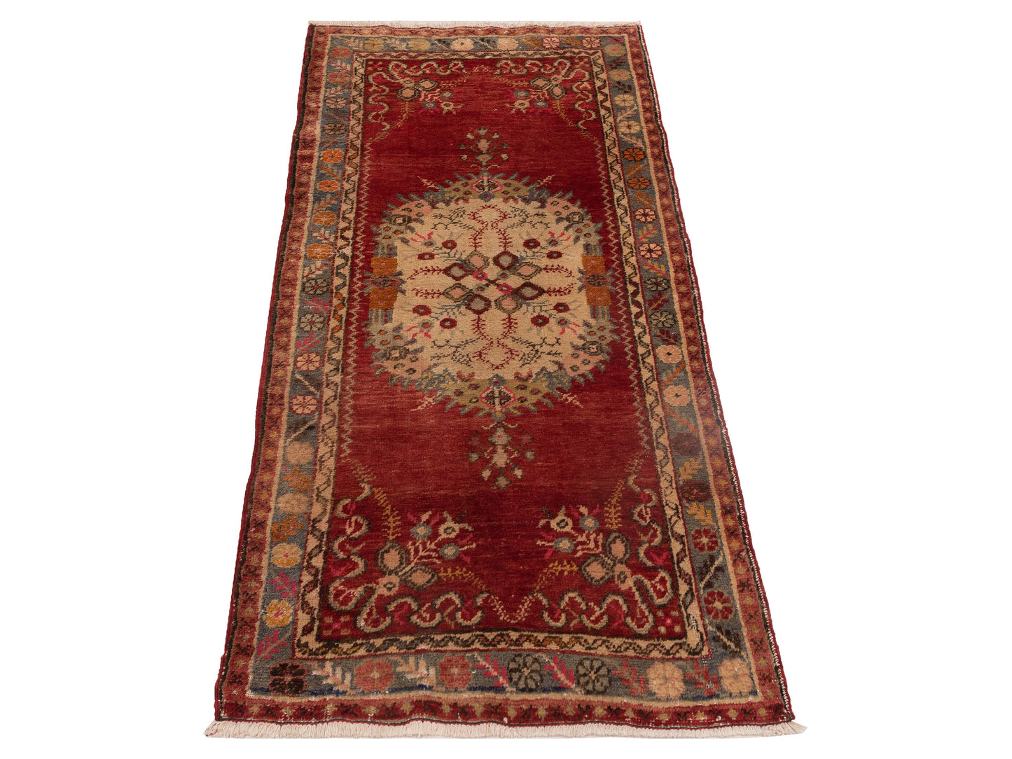 Old Anatolian 148485 Rust Gray 3.4x7.1 Hand Knotted Rug