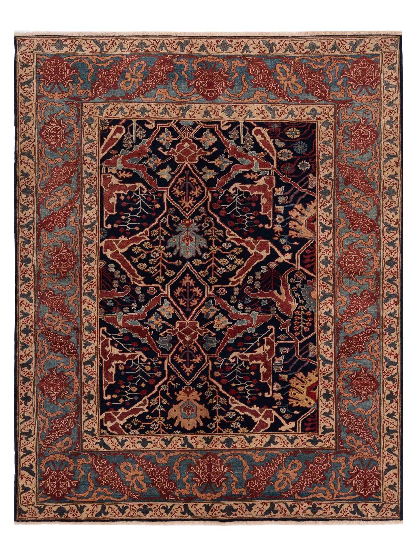 Pasha Antique Loom  Navy Blue Traditional