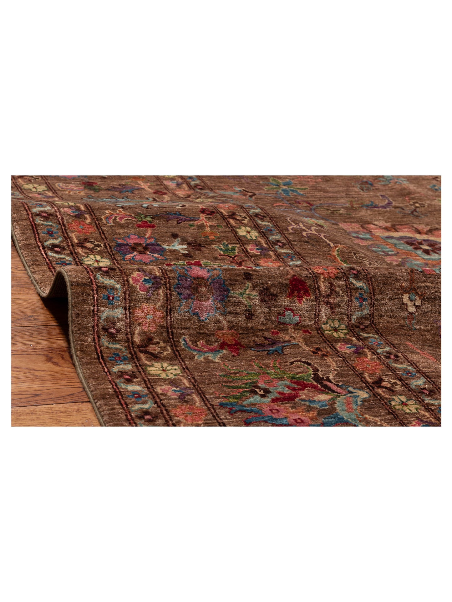 Sultan 153692 Brown Brown 8.11x11.10 Hand Knotted Rug