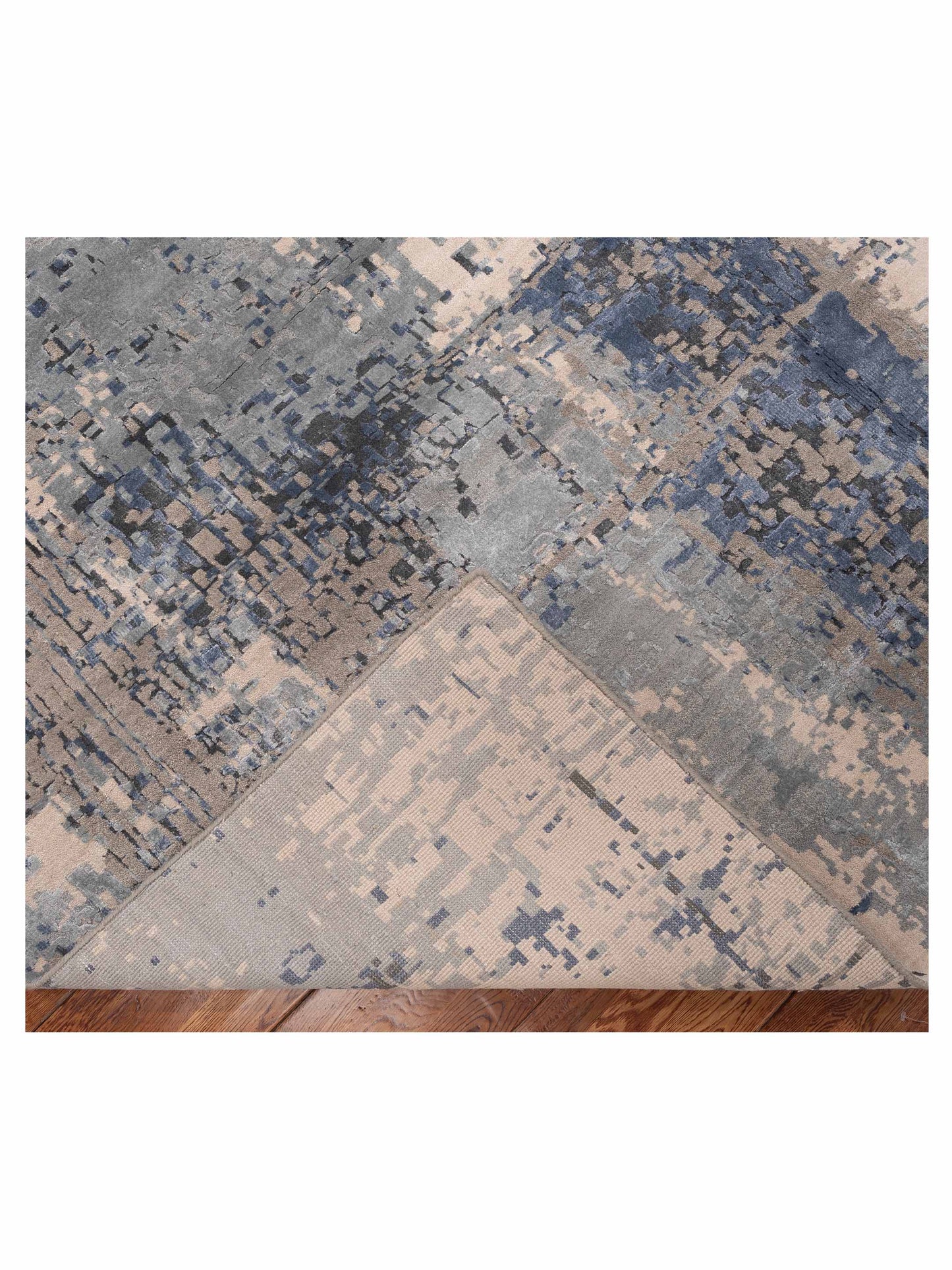 Tibetino 154833 Ivory Gray 9.1x11.11 Hand Knotted Rug