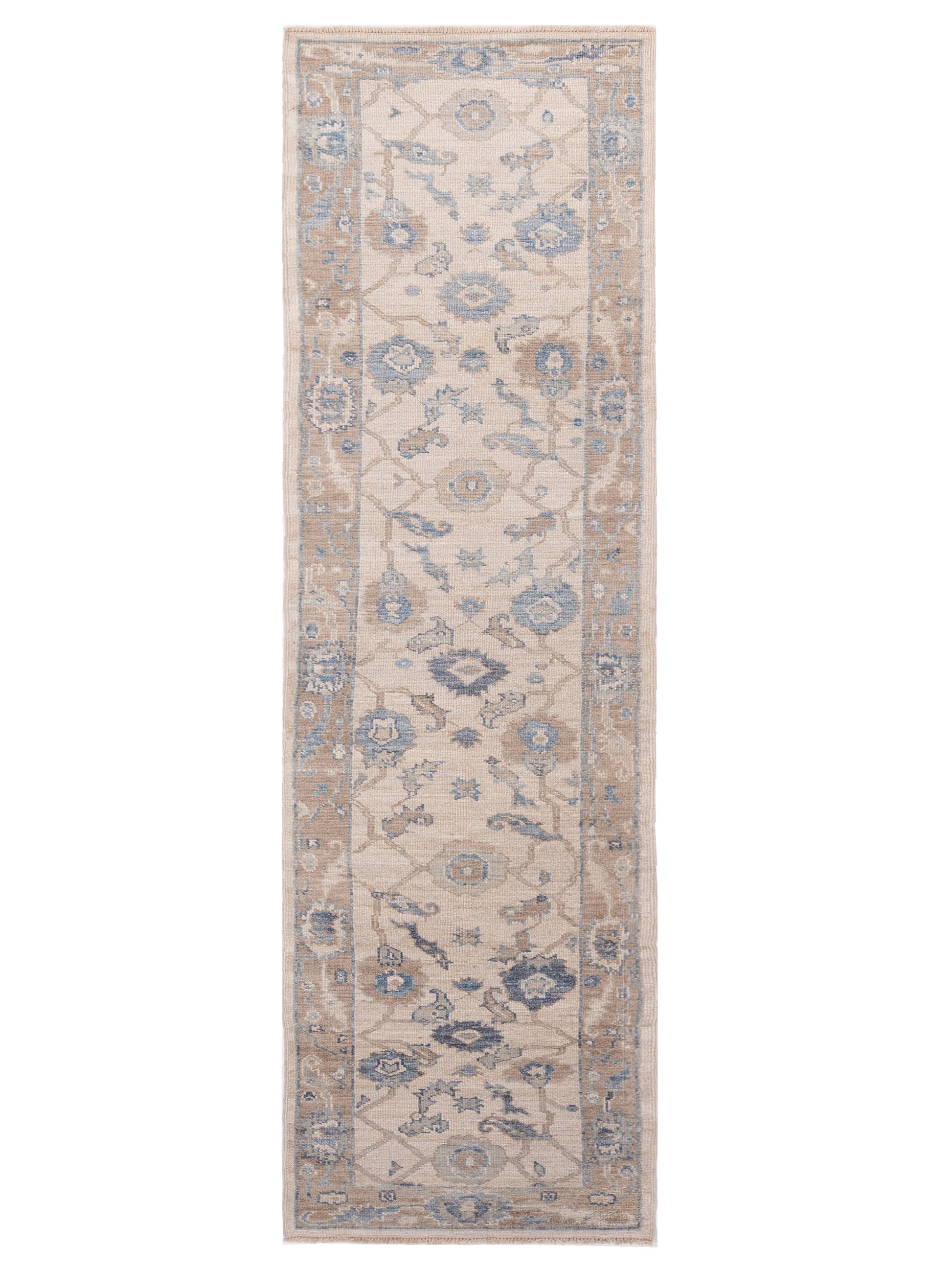 Anadol Angora Oushak  Ivory Brown Traditional