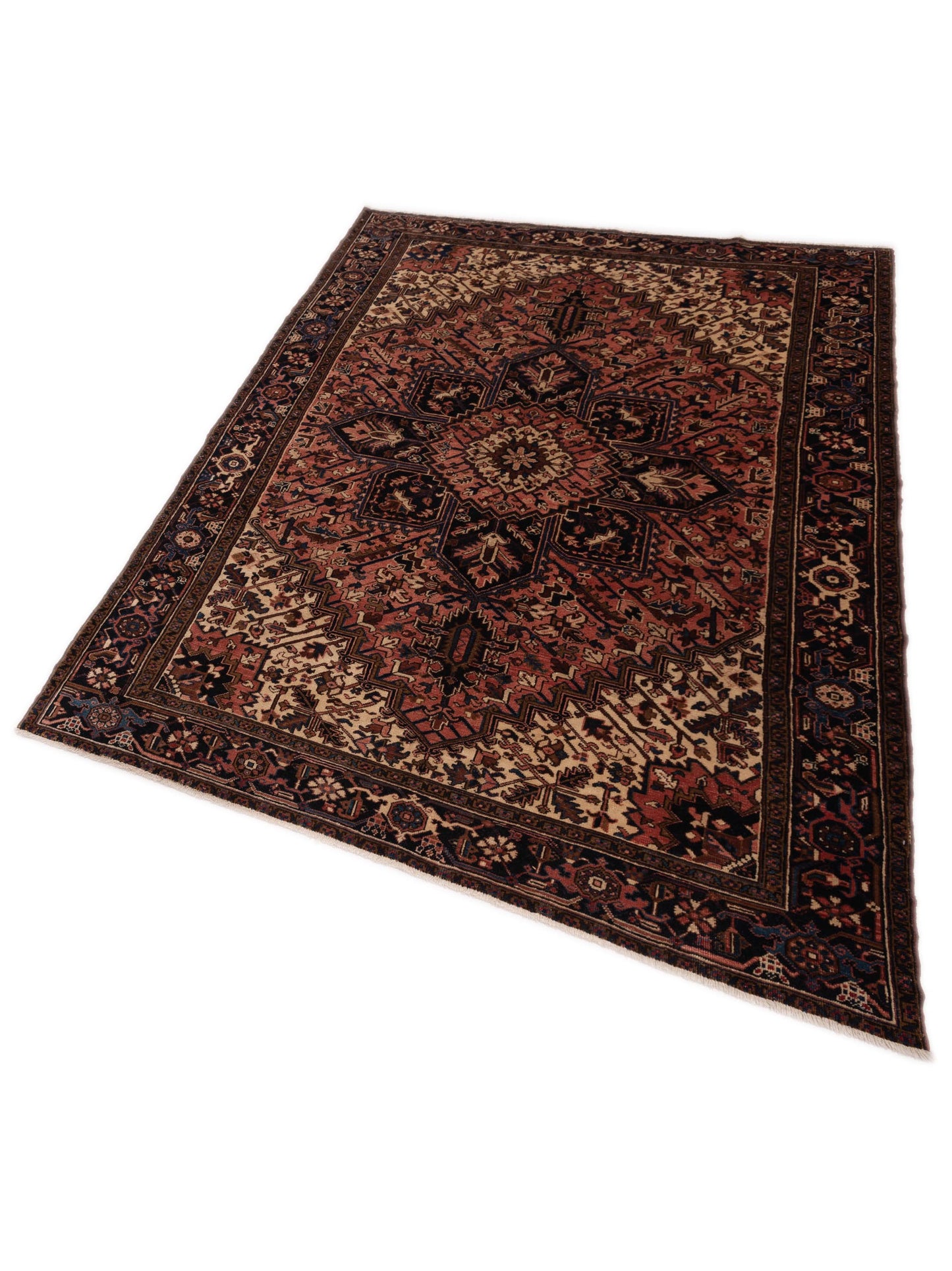 Persian 80577 Brick Brown 7.9x10.6 Hand Knotted Rug