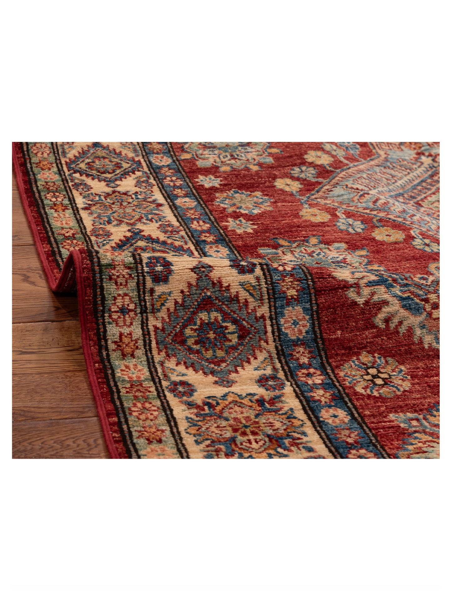Artisan Kazak 151252 Red Ivory 4.8x6.11 Hand Knotted Rug