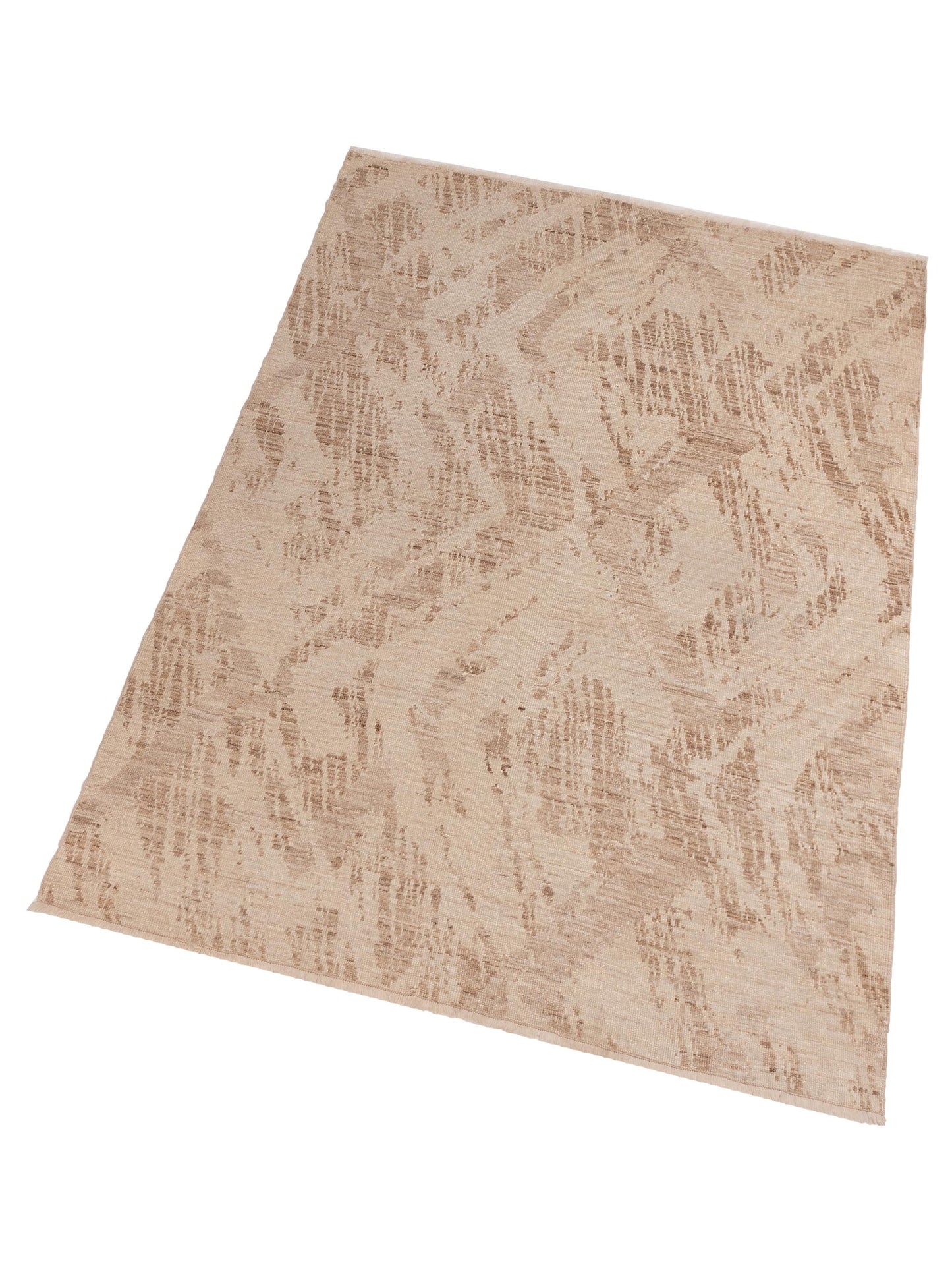 Angora Oushak 150763 Beige Brown 6.8x9.8 Hand Knotted Rug