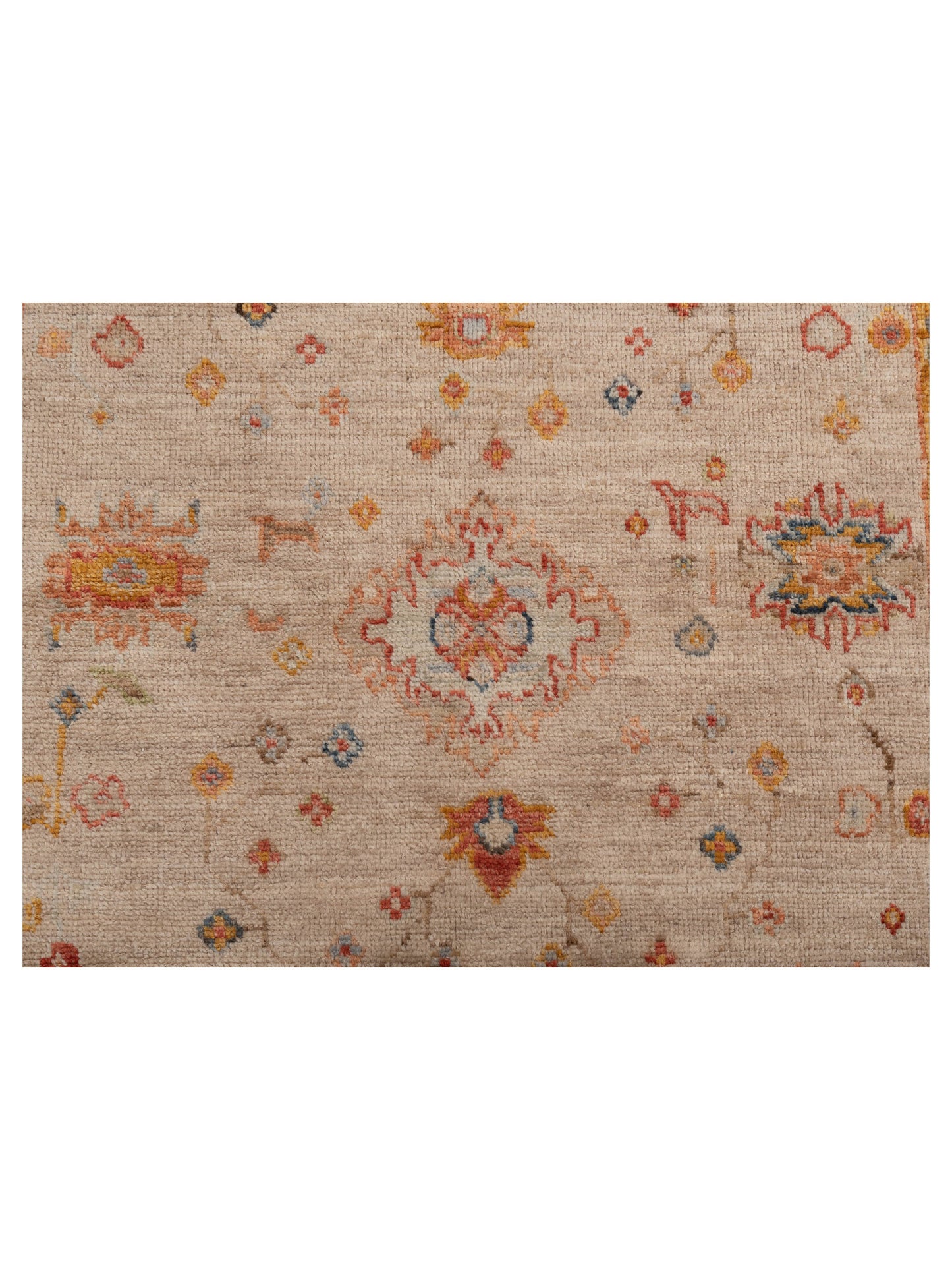 Angora Oushak 150231 Cream Silver 4.10x6.11 Hand Knotted Rug
