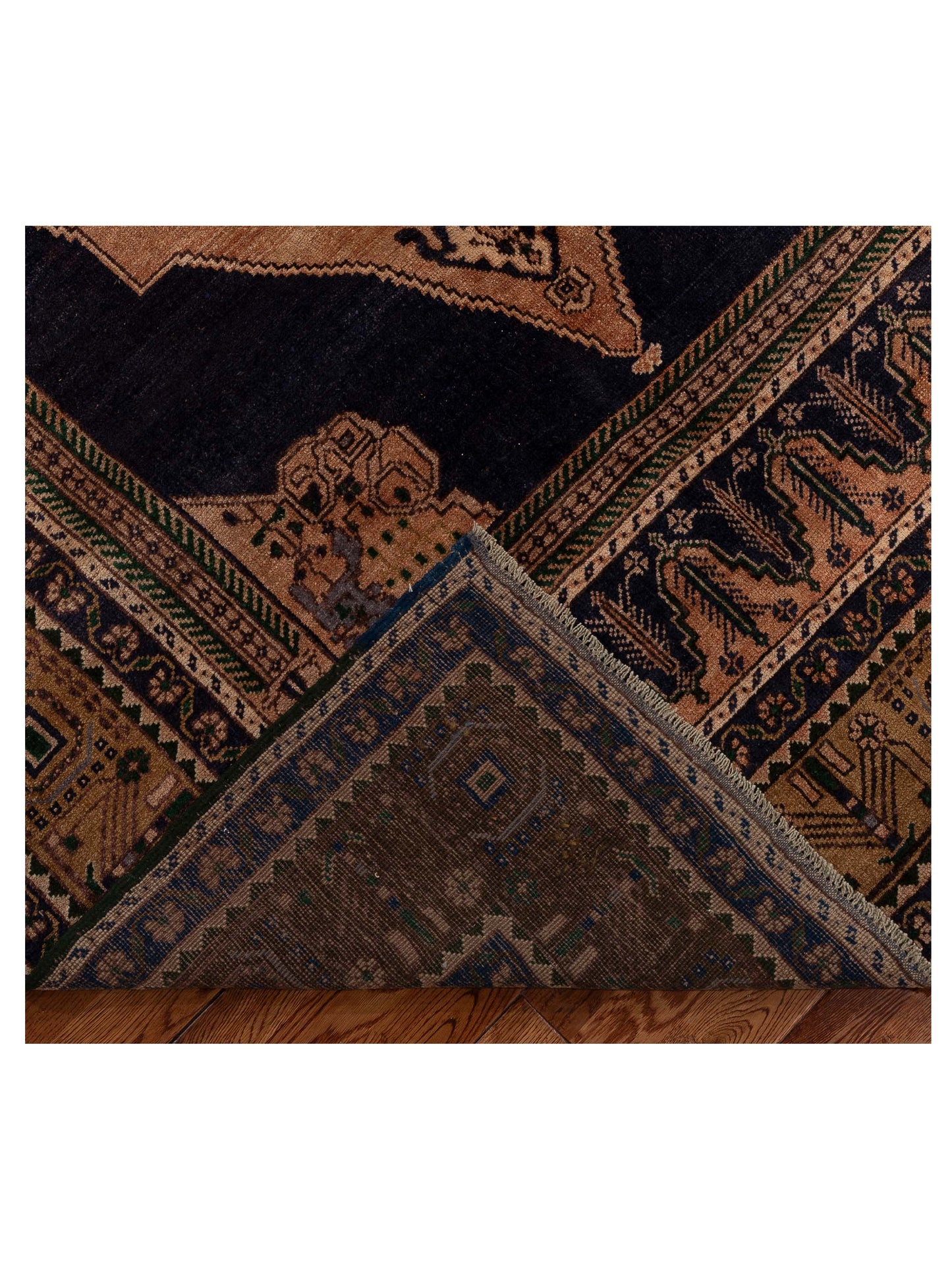 Old Anatolian 154122 Blue Brown 5.10x9.10 Hand Knotted Rug