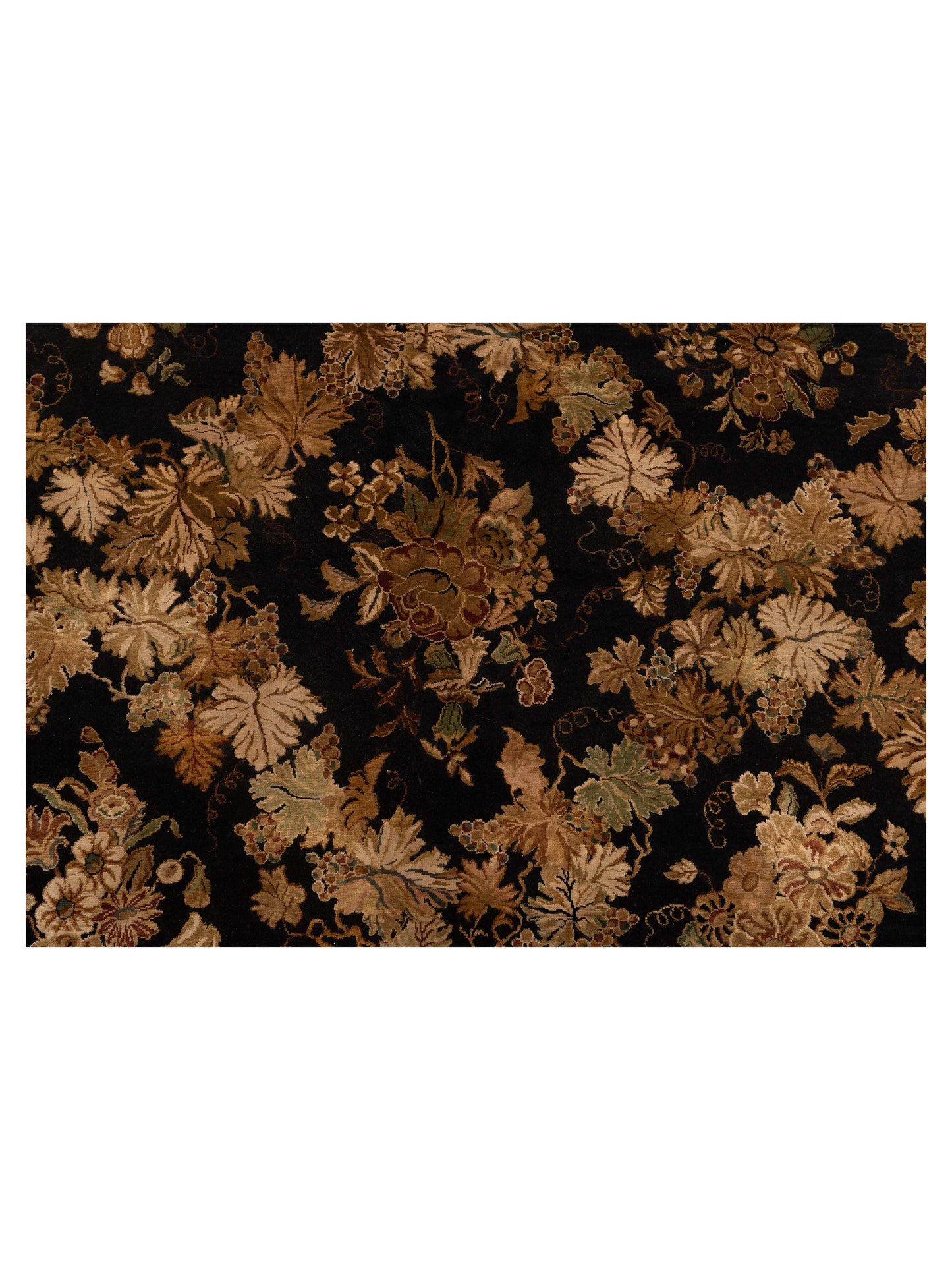Imperial Silk 146438 Black Black 9.4x11.10 Hand Knotted Rug