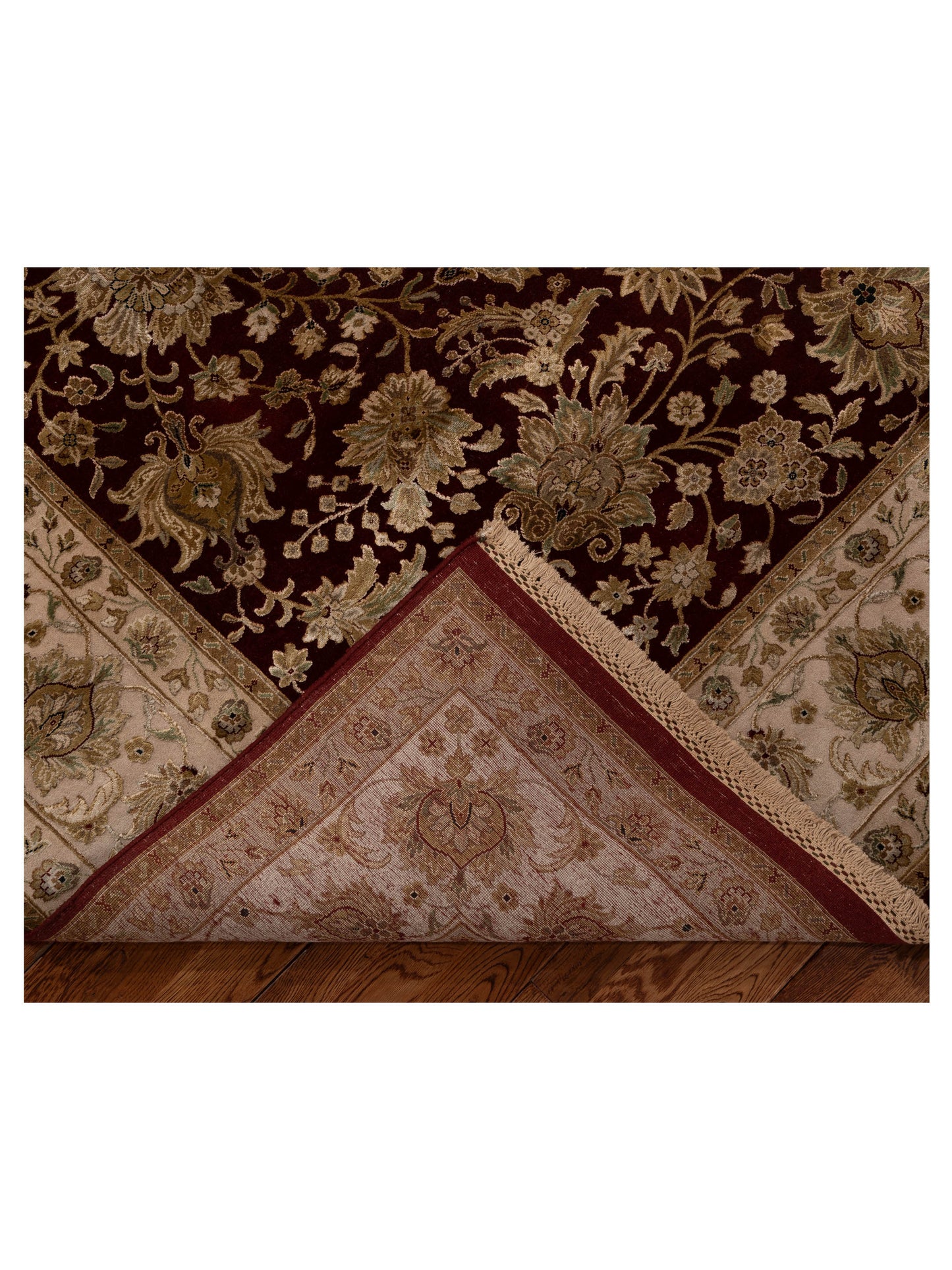 Imperial Silk 153481 Ivory Ivory 8x10 Hand Knotted Rug