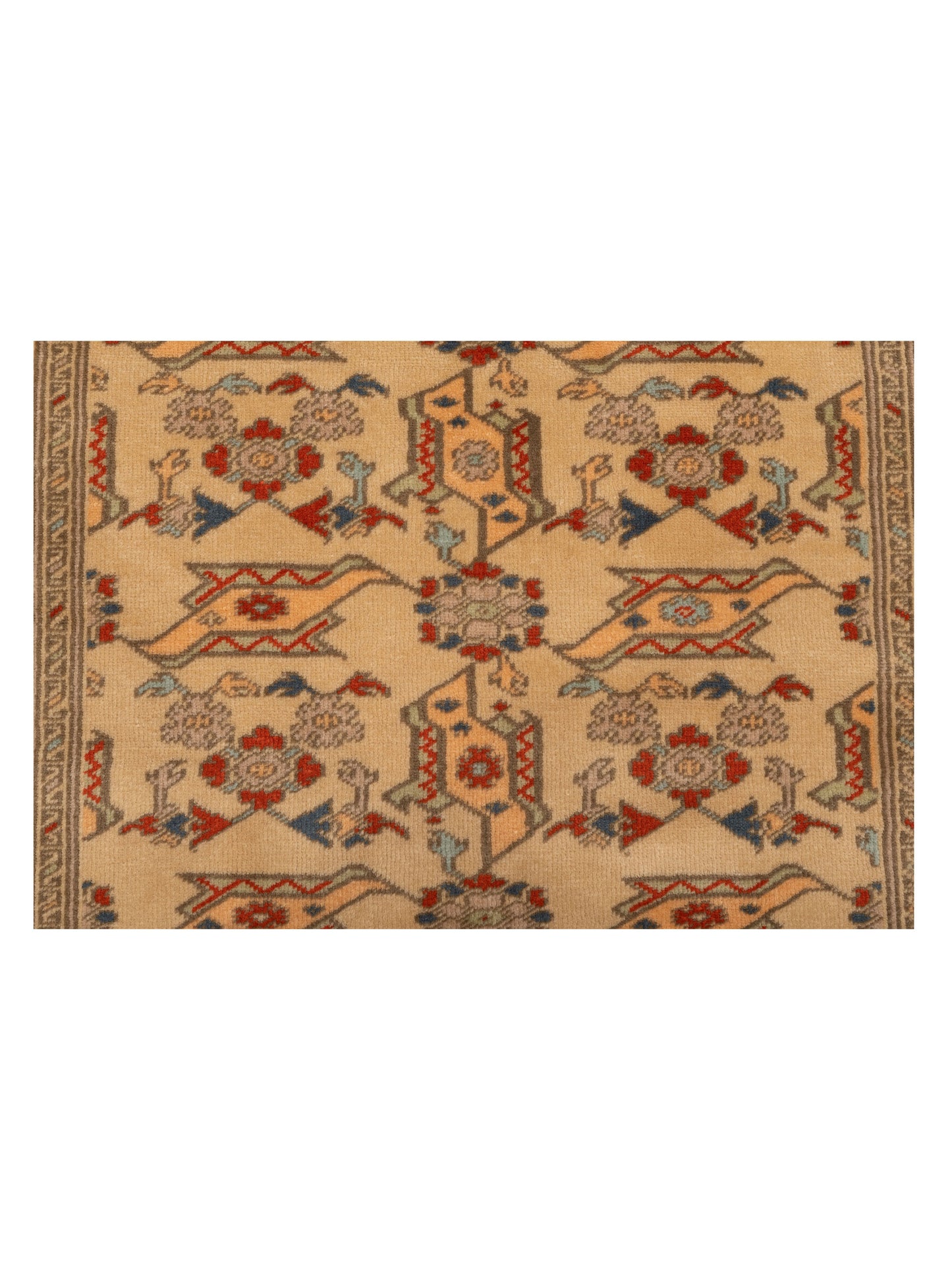 Turkish Shirwan 148391 Beige Beige 4x6 Hand Knotted Rug