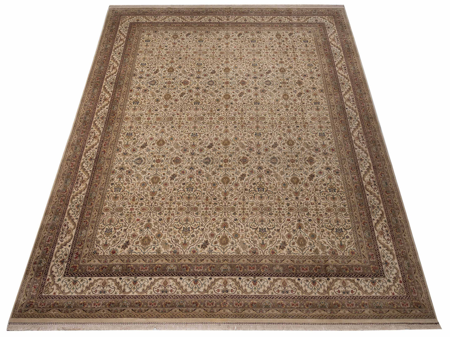 Platinum 82046 Ivory Ivory 12x14.10 Hand Knotted Rug