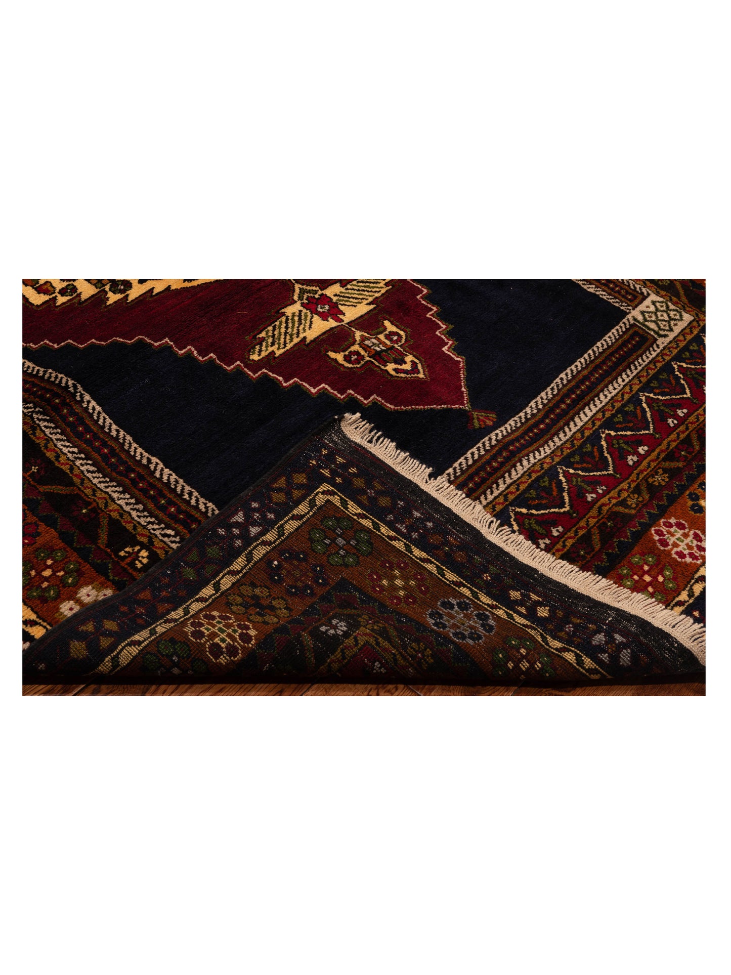 Old Anatolian 148482 Burgundy Gold 5.7x10.4 Hand Knotted Rug
