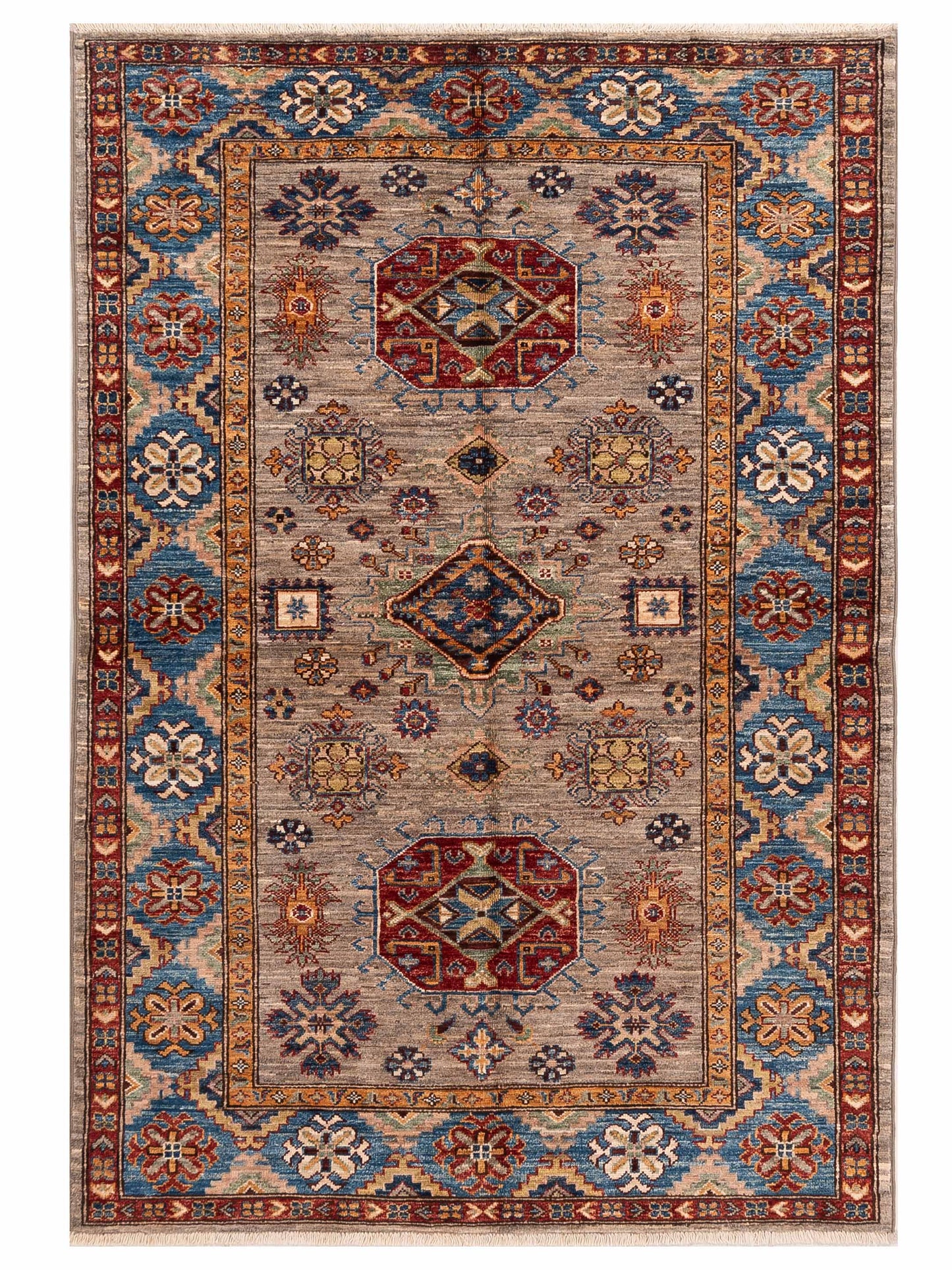 Nomad Super Kazak  Gray Blue Tribal