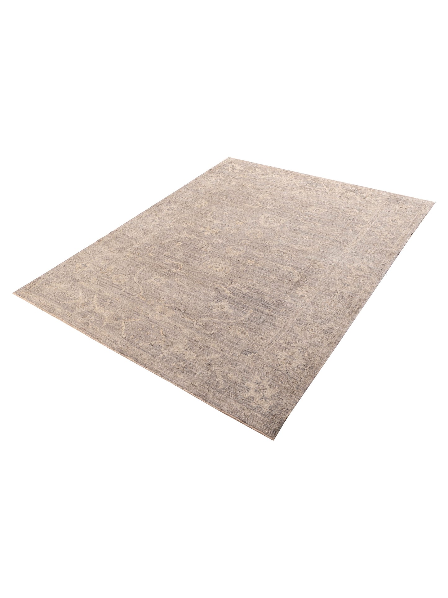 Angora Oushak 156050 Gray Gray 9.1x11.8 Hand Knotted Rug
