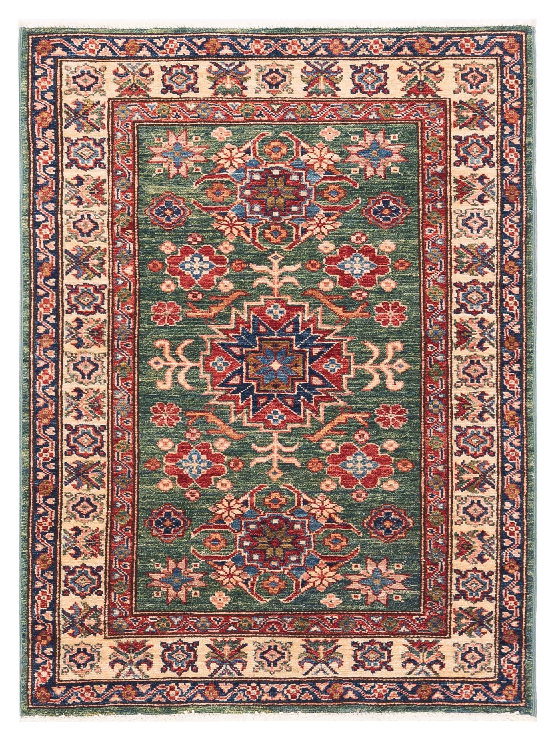 Nomad Super Kazak  Green Ivory Tribal
