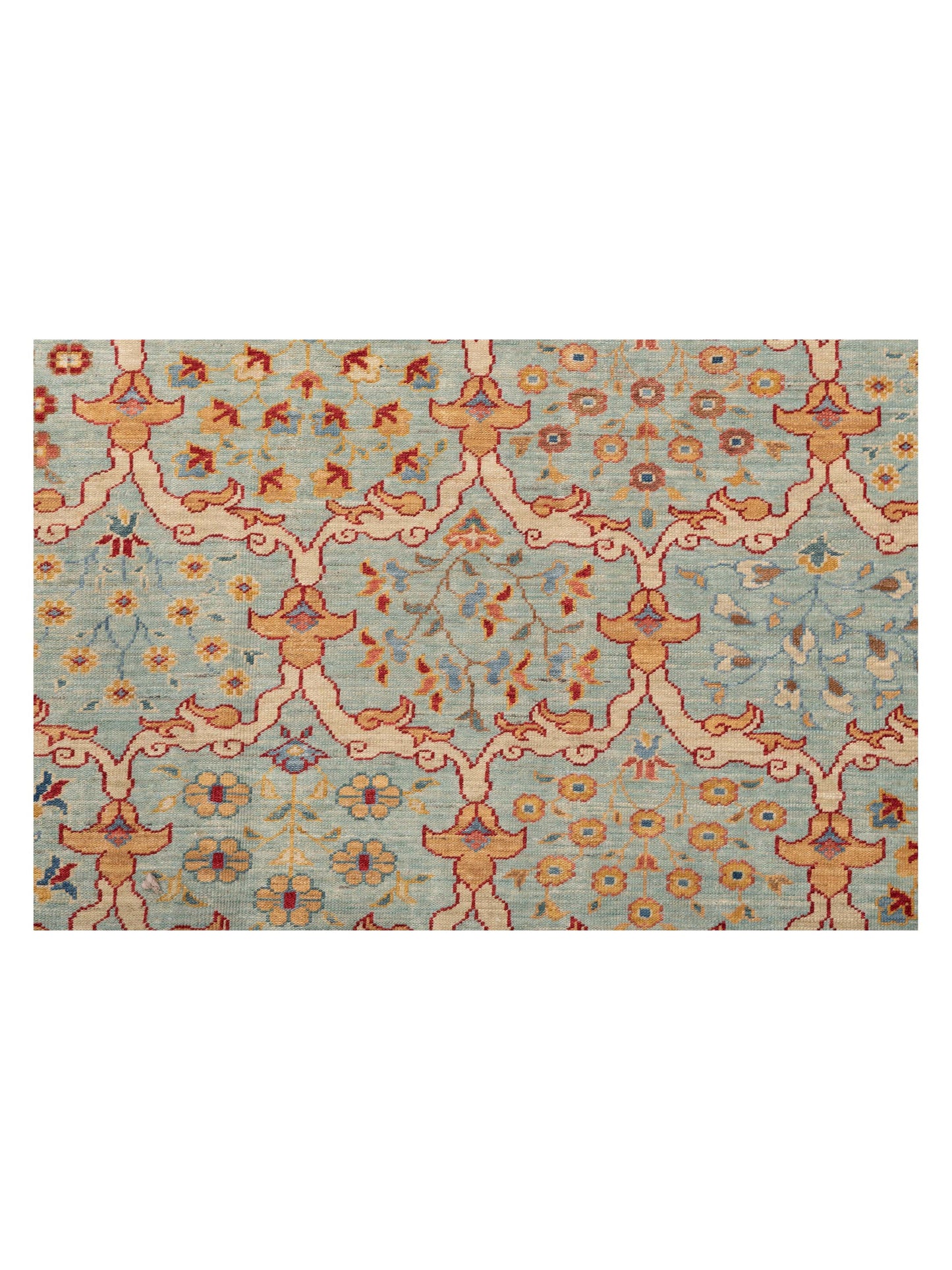 Antique Loom Fine 147218 Sea Blue Red 8.1x13.4 Hand Knotted Rug