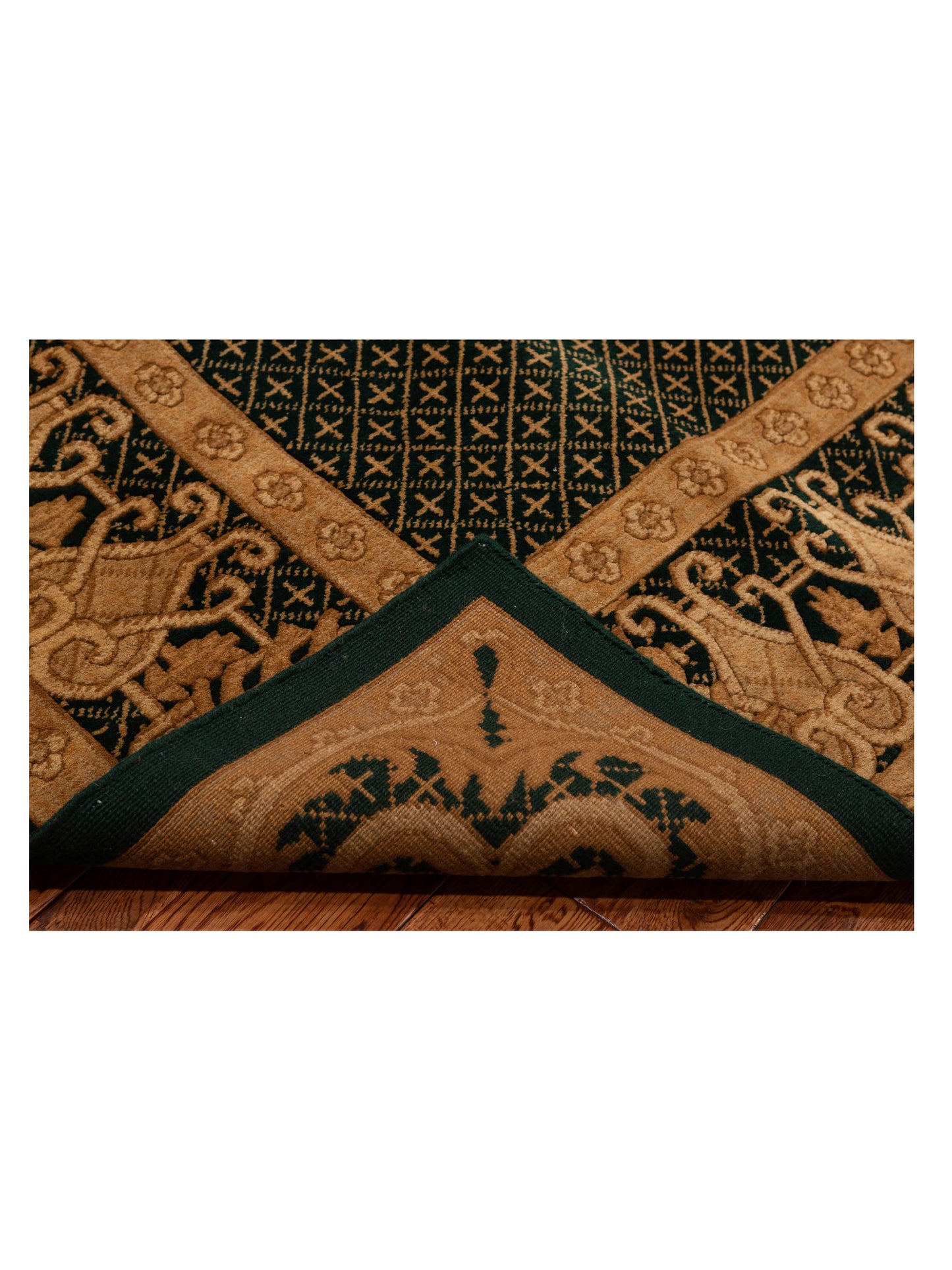 Himalayan 84309 Teal Green Teal Green 8.11x11.8 Hand Knotted Rug