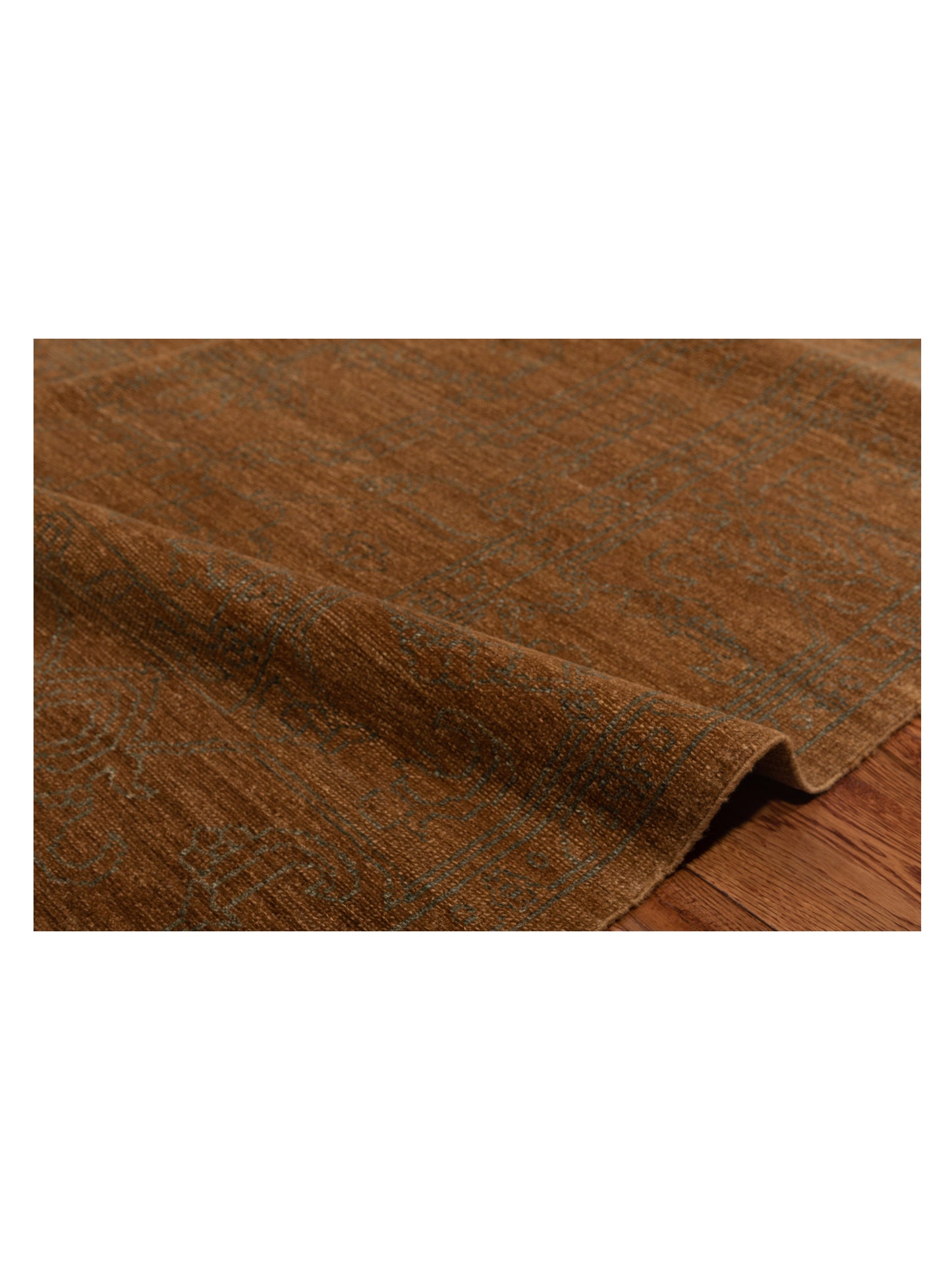 Defne Agate Brown Green 6.2x9 Hand Knotted Rug