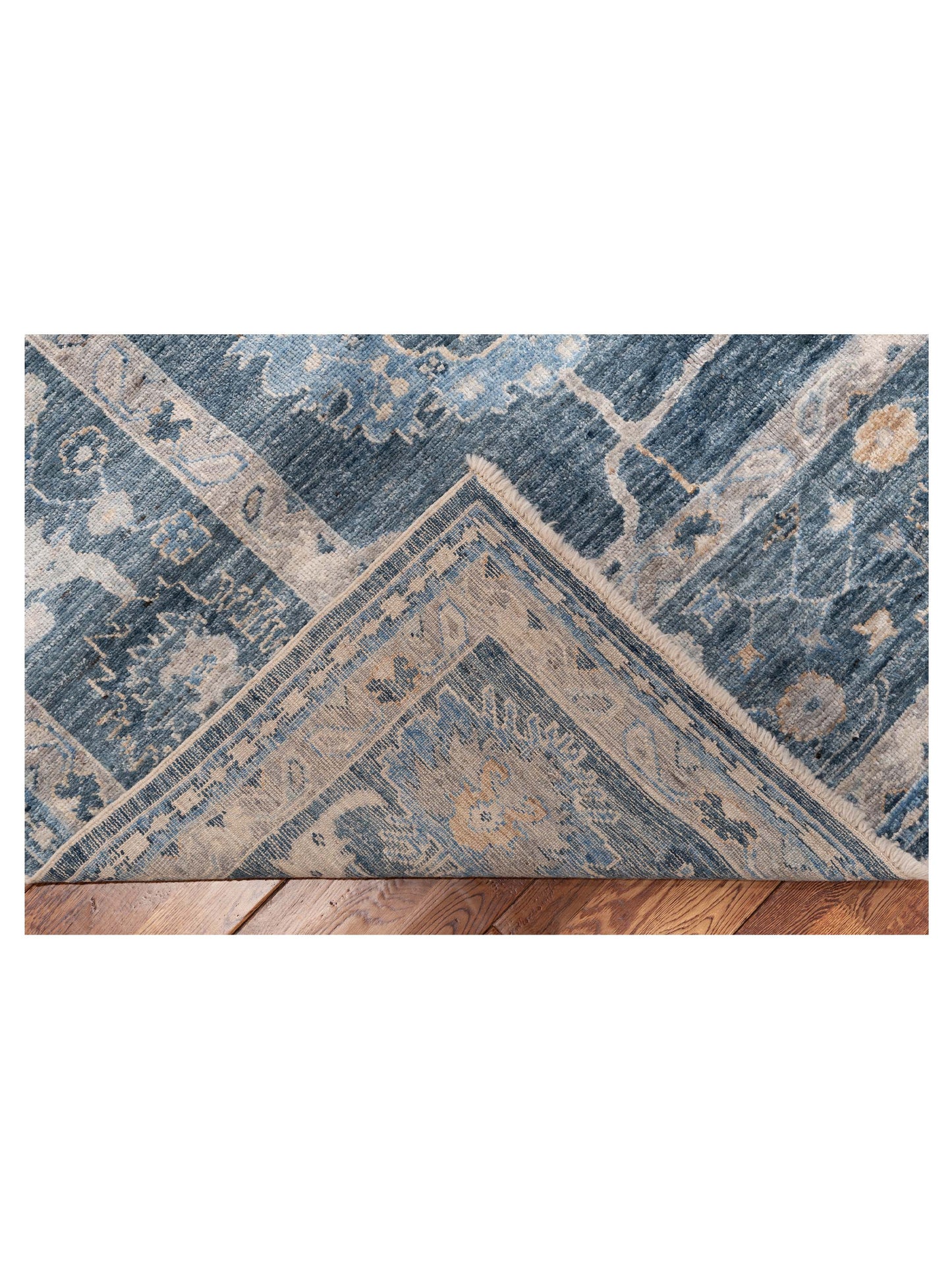 Angora Oushak 152887 Blue Dark Blue 10.2x12.5 Hand Knotted Rug