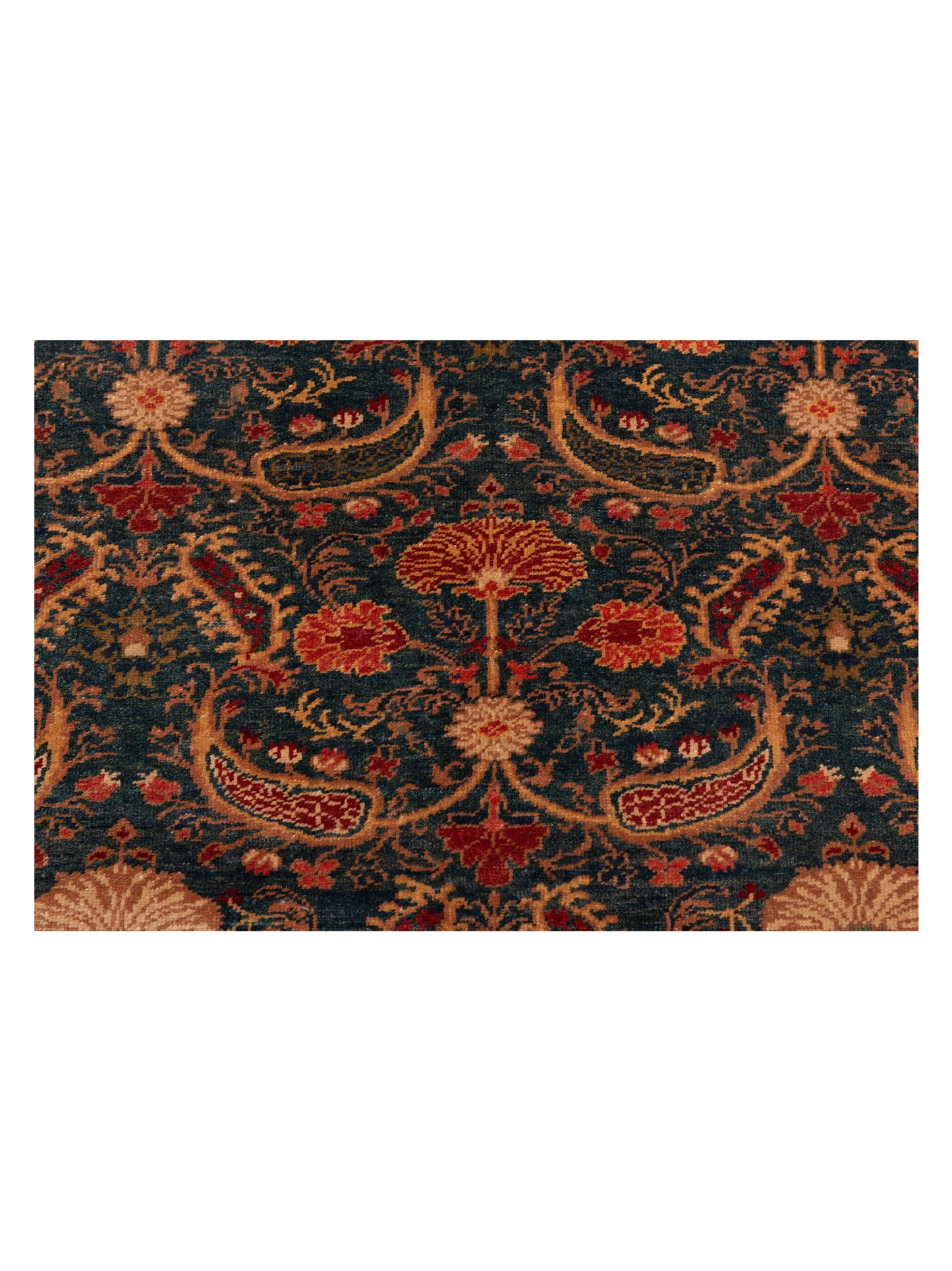 Antique Loom 147377 Blue Red 6.8x7.10 Hand Knotted Rug
