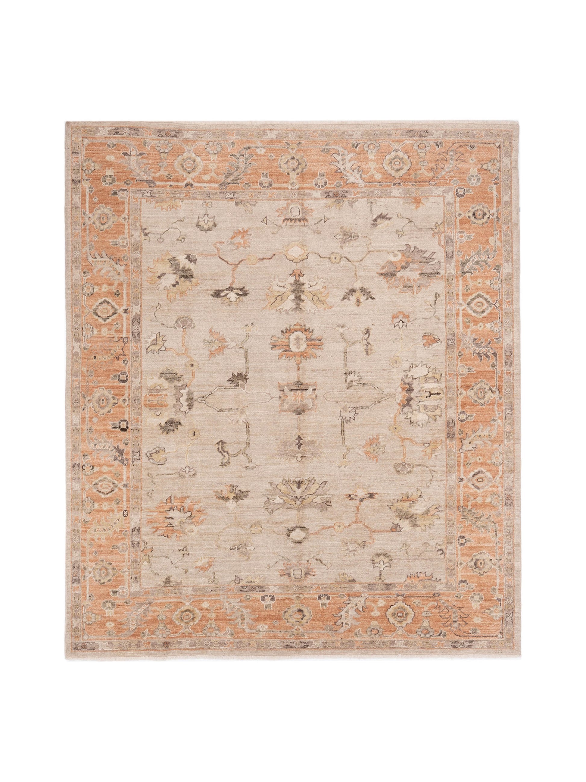 Anadol Angora Oushak  Ivory Rust Traditional