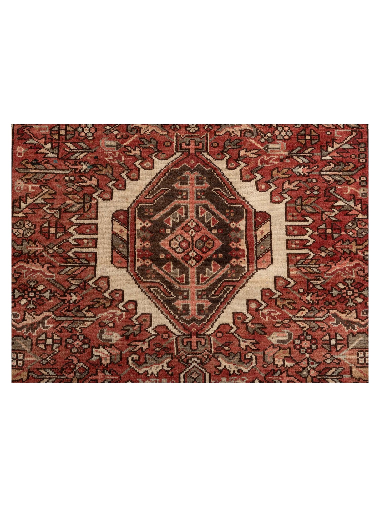 Persian 80647 Red Brown 5.1x6.2 Hand Knotted Rug