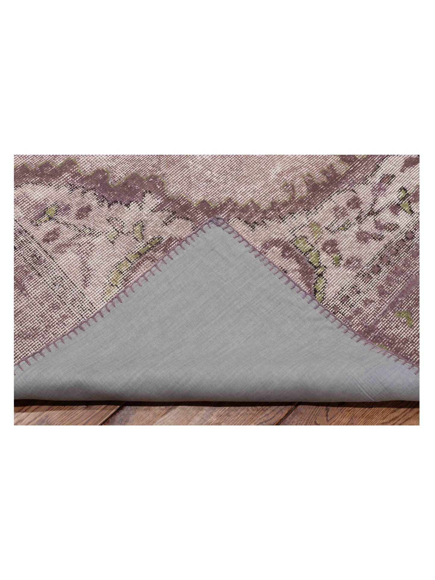 Turkish Vestige Patchwork 146026 Purple 9.1x12 Hand Knotted Rug