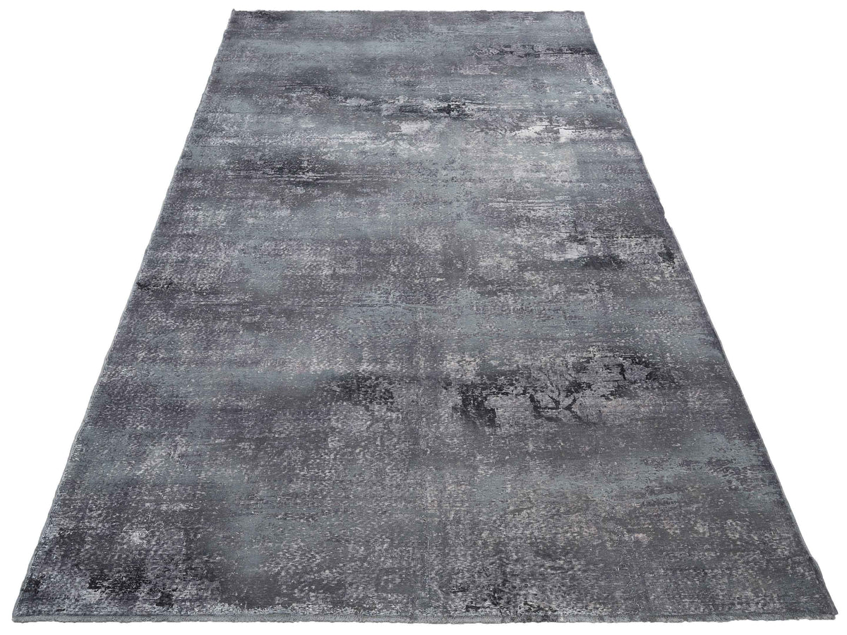 Vintage 129061 Dark Gray 8.2x13.1 Hand Knotted Rug
