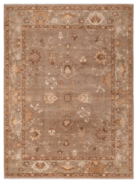 Anadol Angora Oushak  Brown Green Traditional