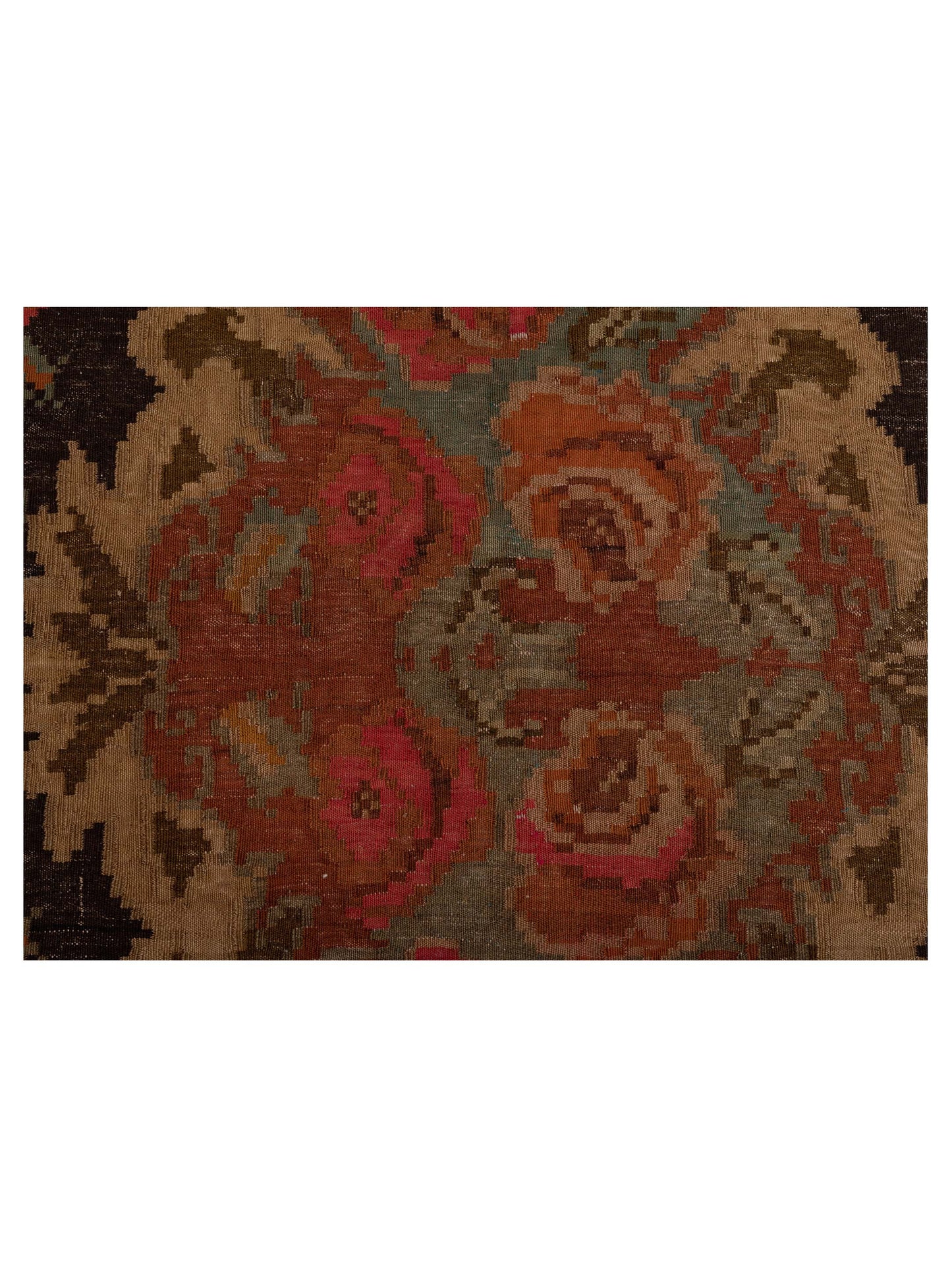Old Basserabian Kilim 80439 Black 6.5x10.5 Hand Woven Rug