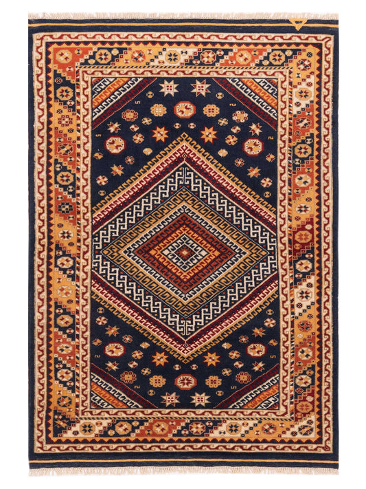 Pasha Turkish Shirwan  Navy Gold Traditional