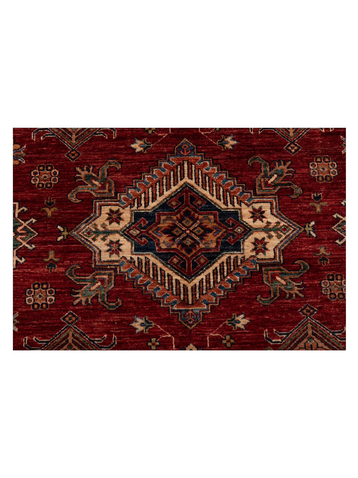 Kazak 148734 Red Ivory 9x12.3 Hand Knotted Rug
