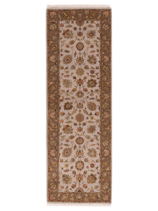Rajpur Imperial Silk  Ivory Brown Traditional