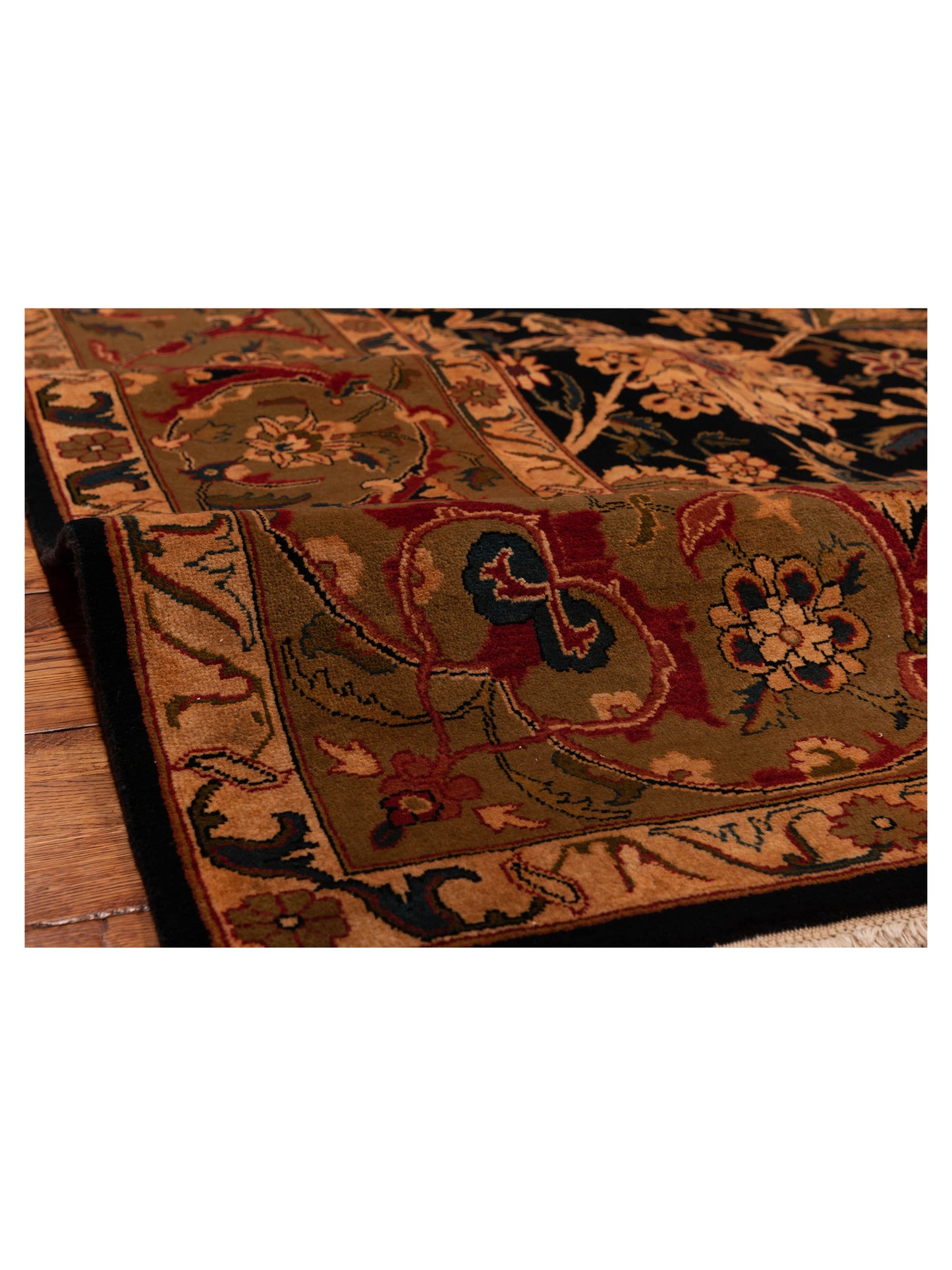 Jahan 83585 Black Olive 8.11x12.4 Hand Knotted Rug