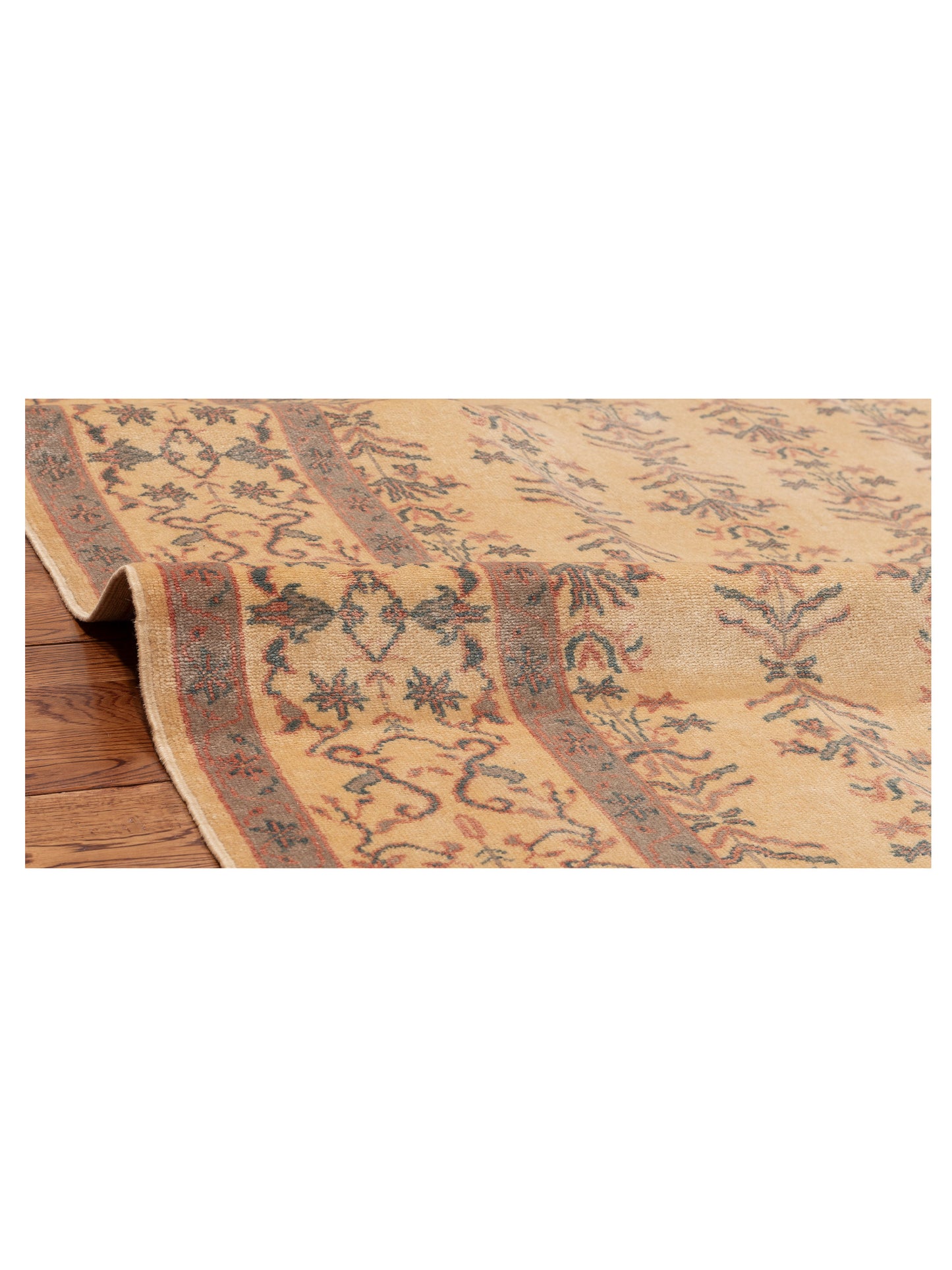 Antique Loom 117160 Gold Gold 6.10x9.3 Hand Knotted Rug