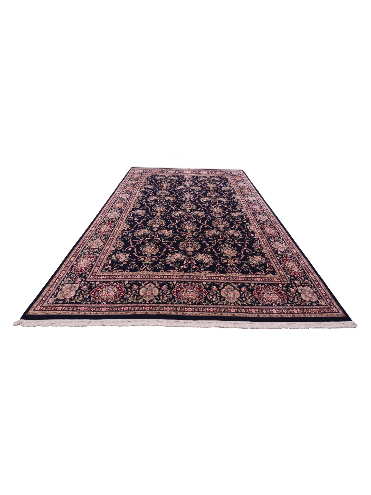 Magnolia 111325 Black Black 10.2x14.3 Hand Knotted Rug