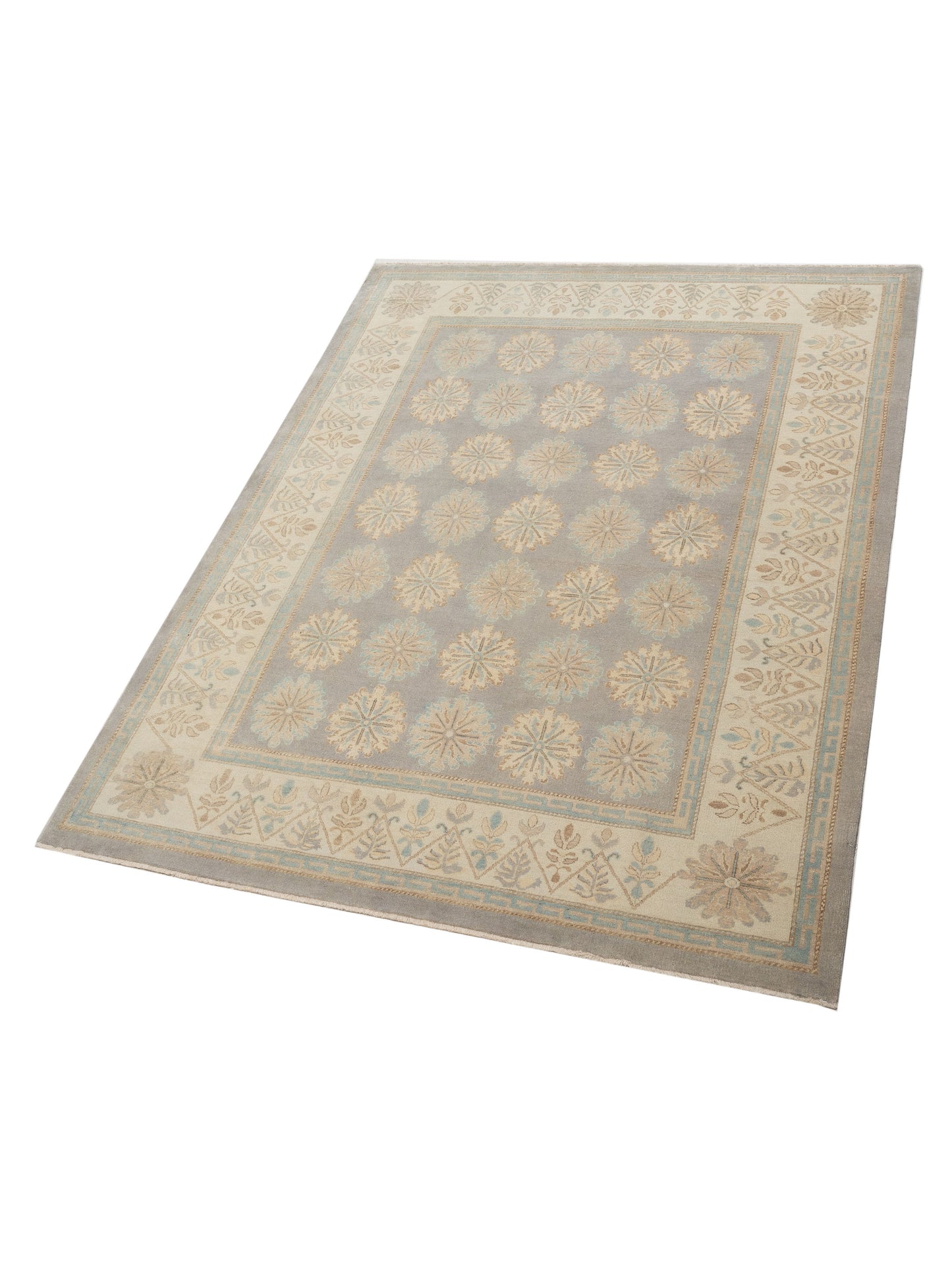 Stella 124396 Gray Ivory 7.10x10.1 Hand Knotted Rug