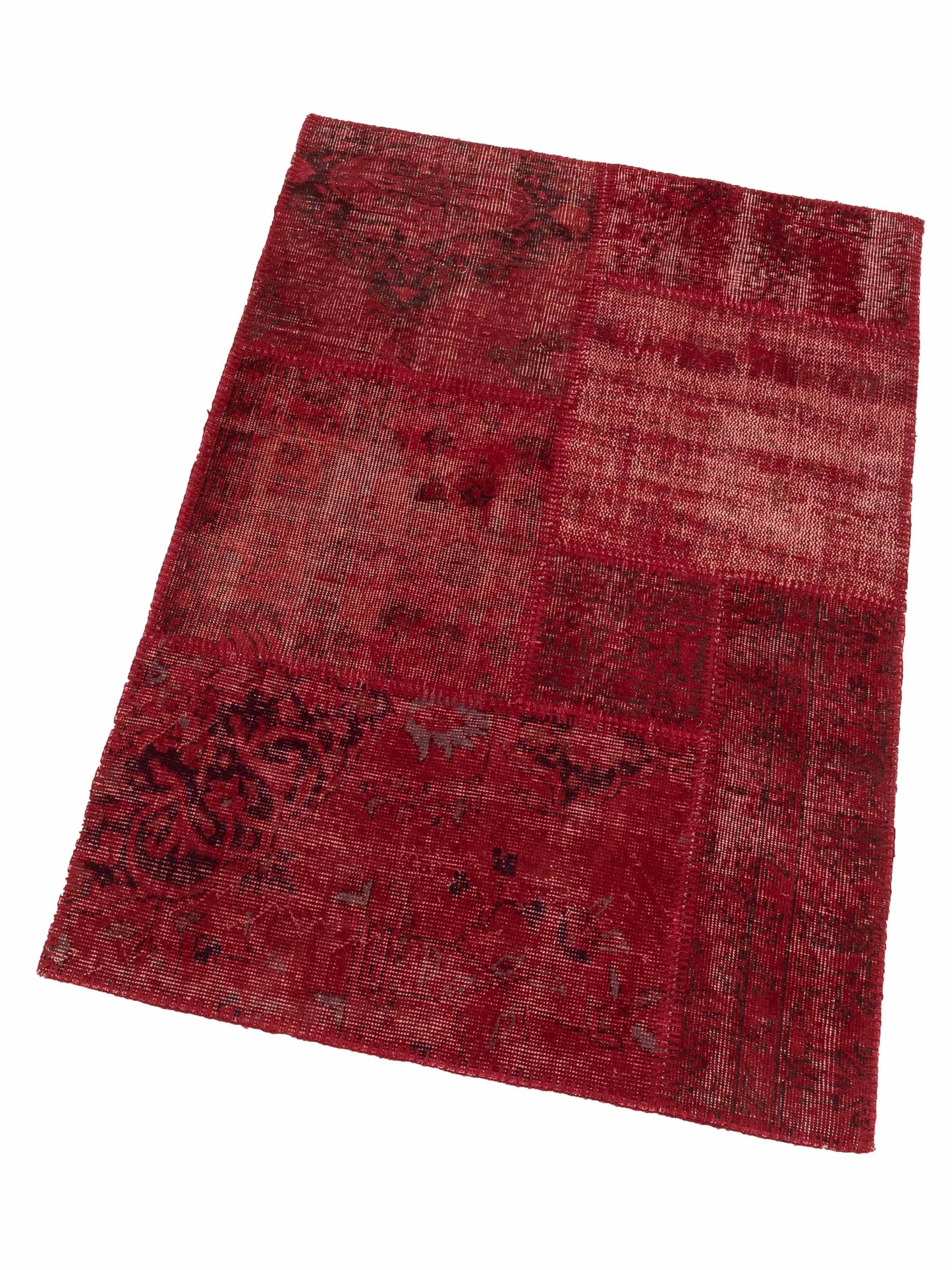 Turkish Vestige Patchwork 131059 Red 3.3x4.11 Hand Knotted Rug