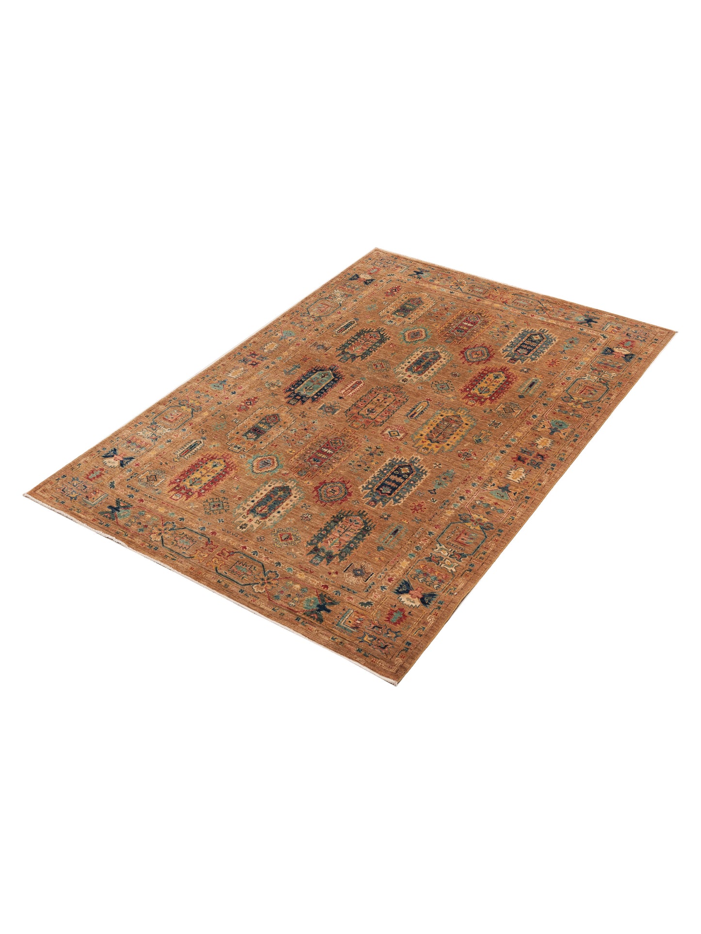 Artisan Kars 152260 Brown Brown 5.6x7.11 Hand Knotted Rug