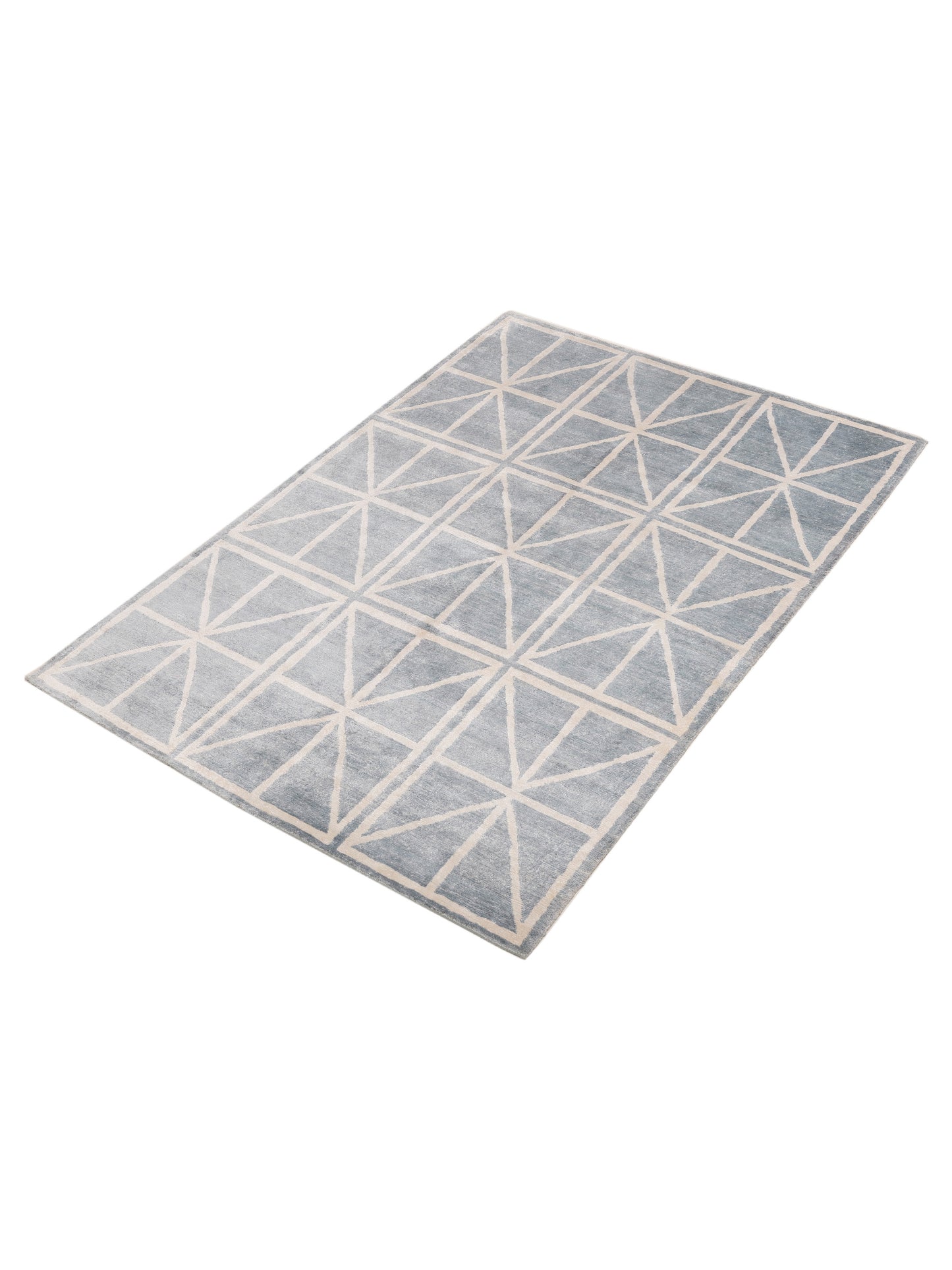 Tibetino 120507 Blue Ivory 5.1x7.6 Hand Knotted Rug