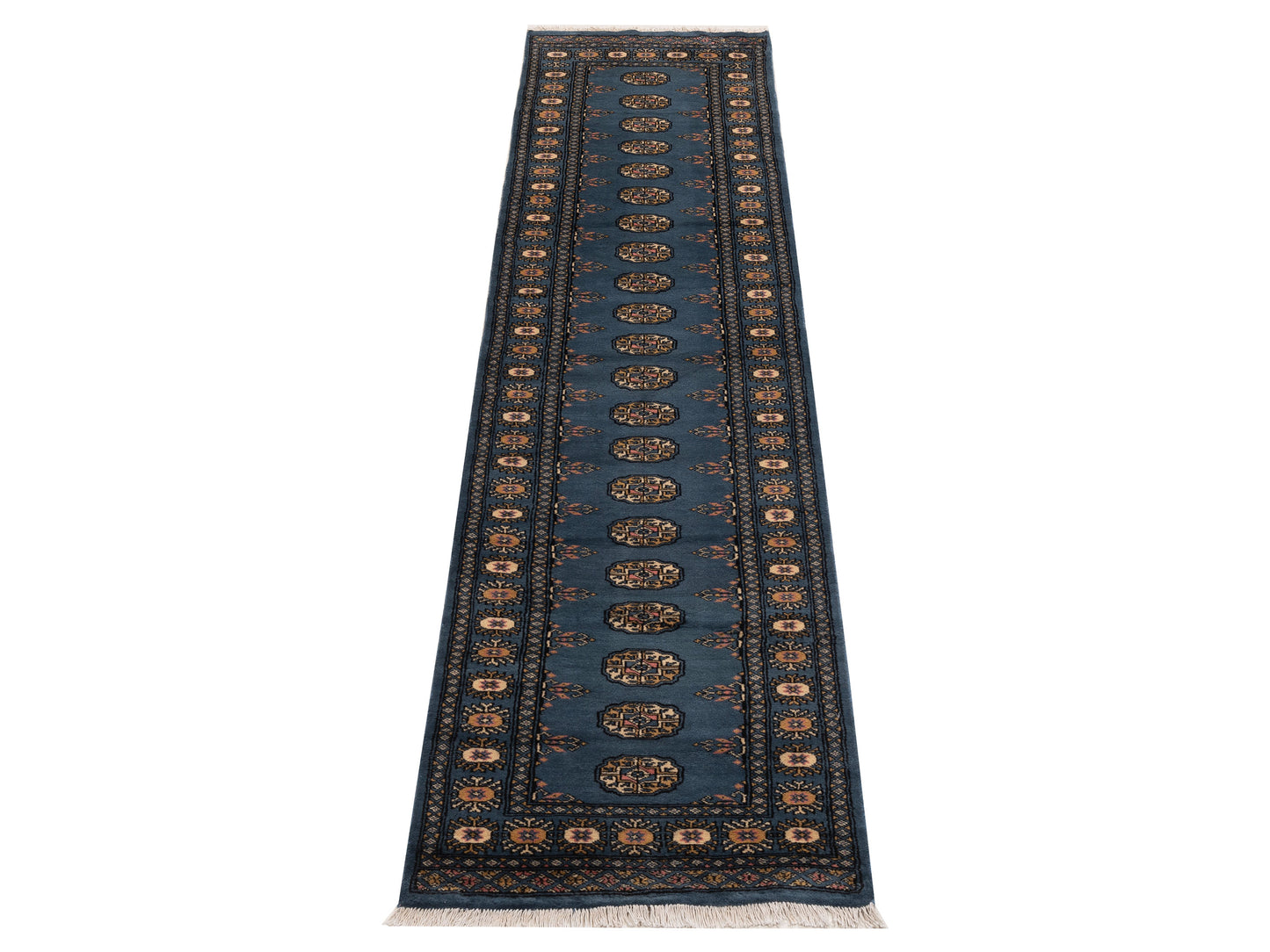 Bokhara 153475 Blue Blue 2.9x11.11 Hand Knotted Rug
